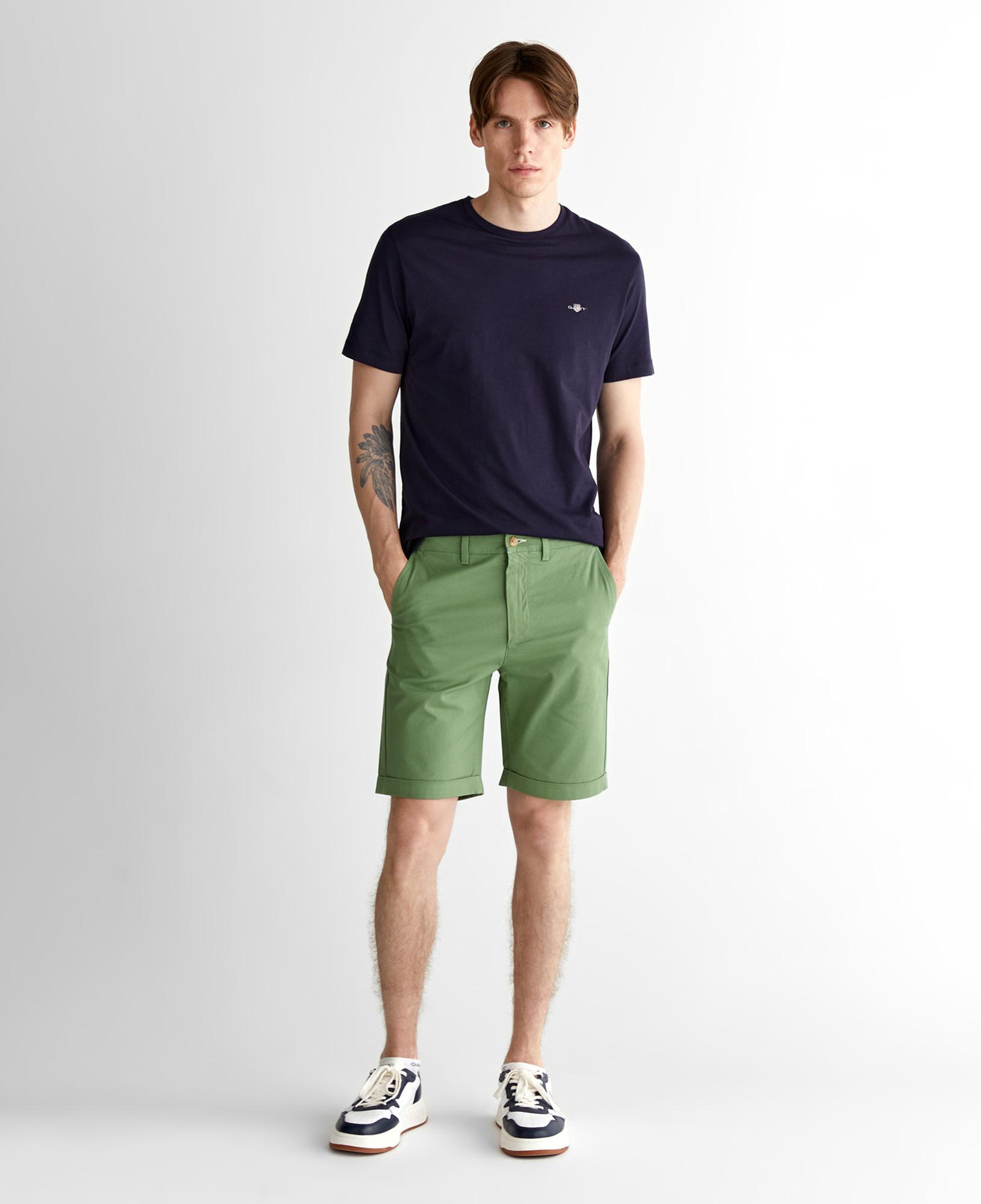 GANT Erkek Lacivert Regular Fit Bisiklet Yaka T-shirt