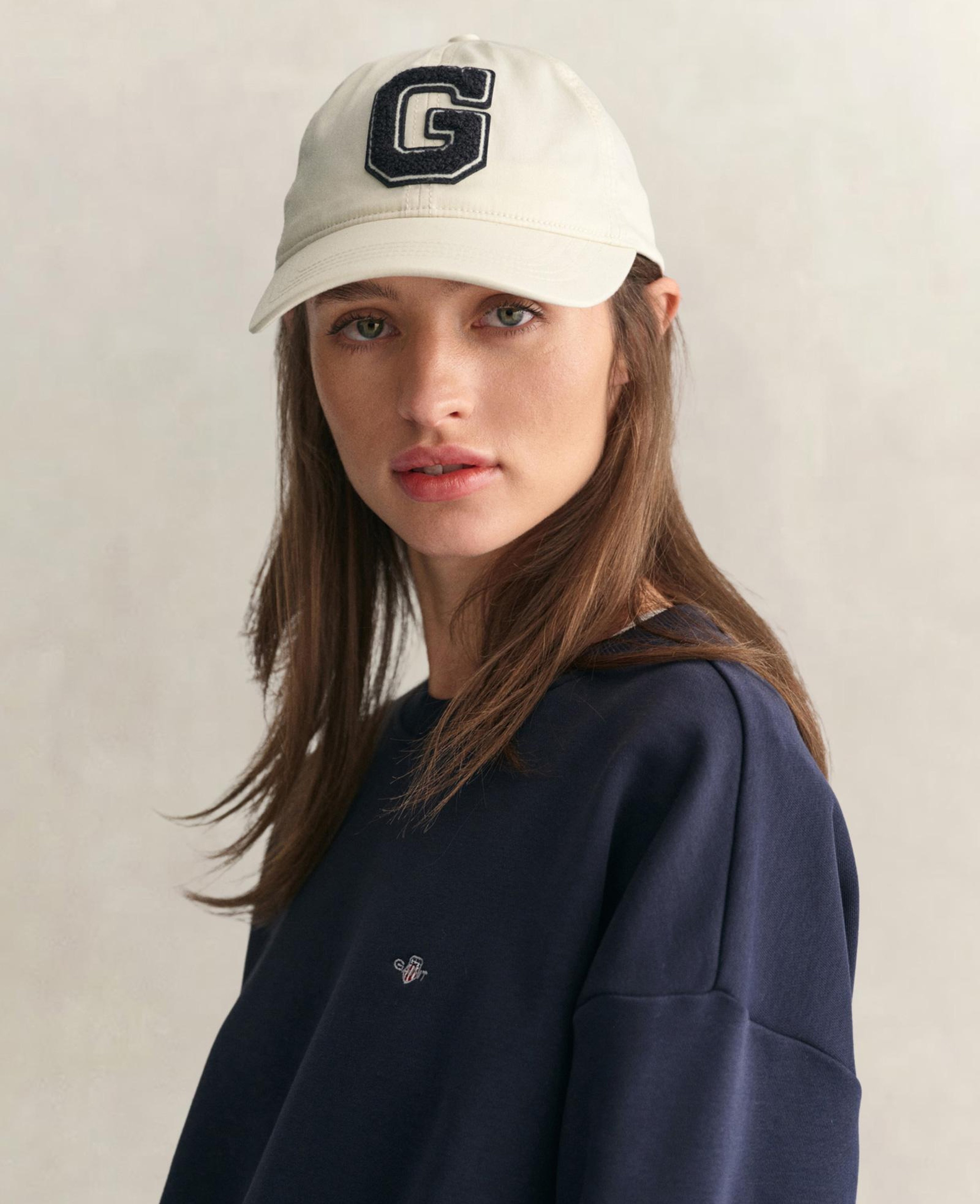 GANT Kadın Lacivert Relaxed Fit Bisiklet Yaka Sweatshirt