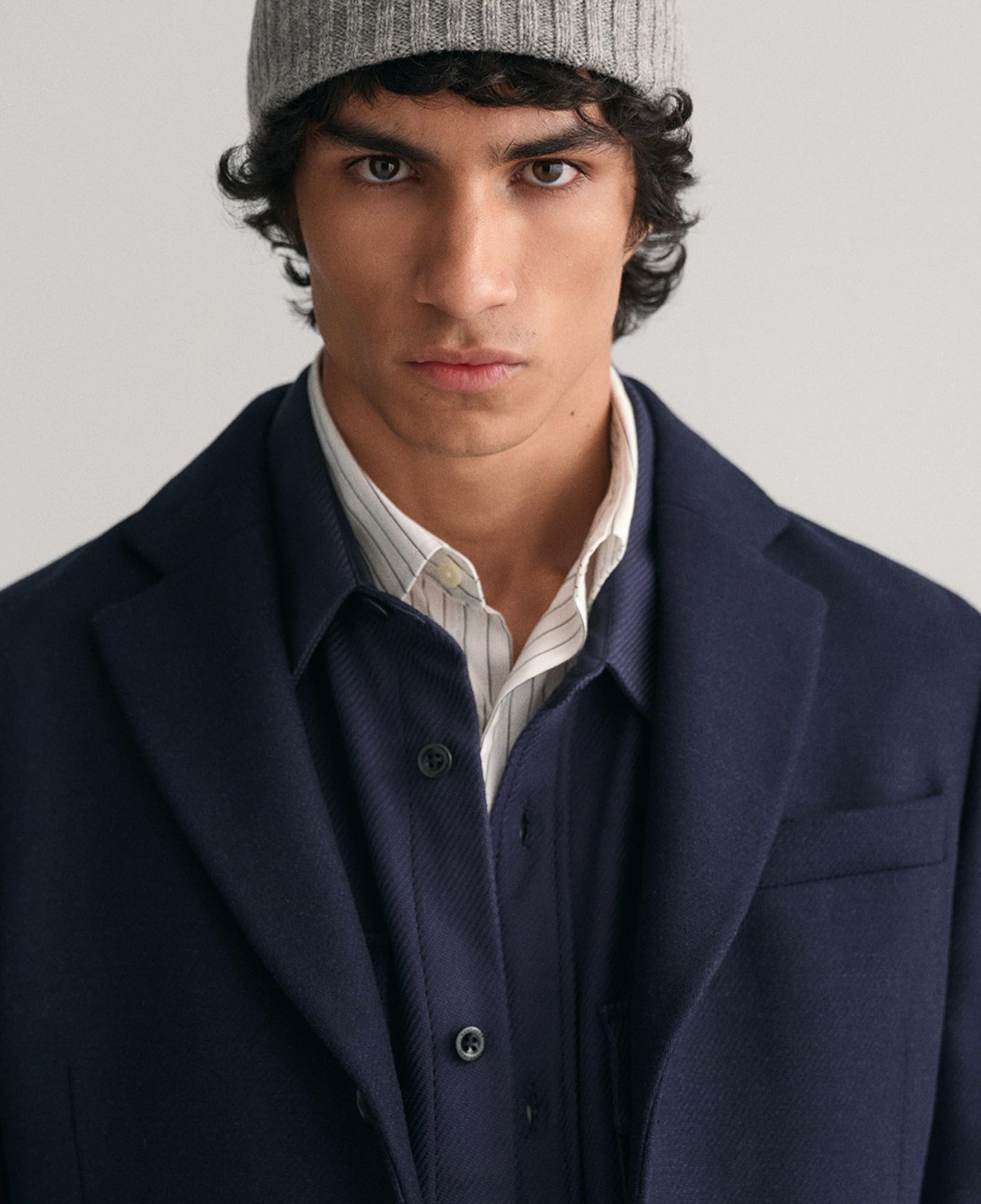 GANT Unisex Gri Yün Bere