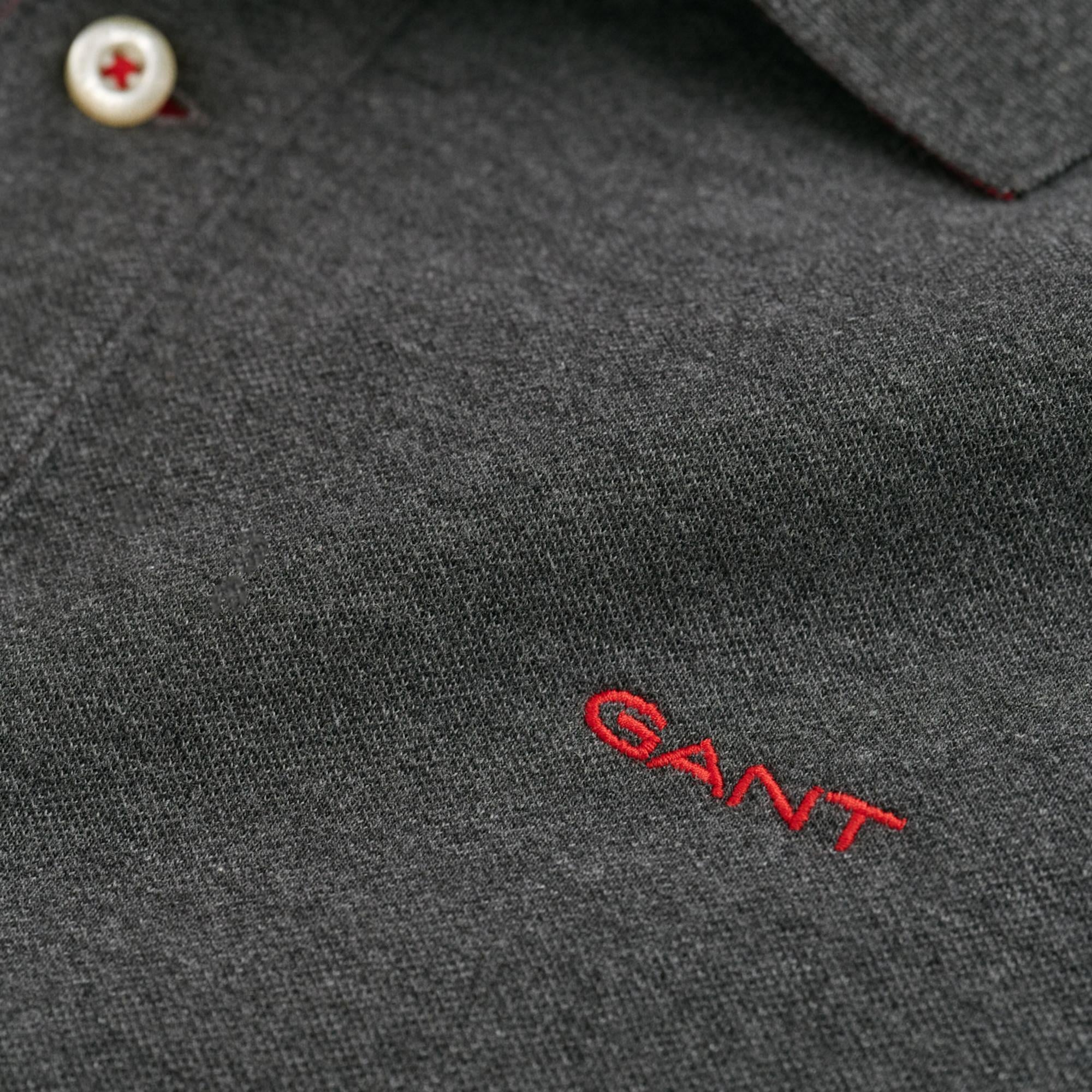 Gant Erkek Gri Regular Fit Polo