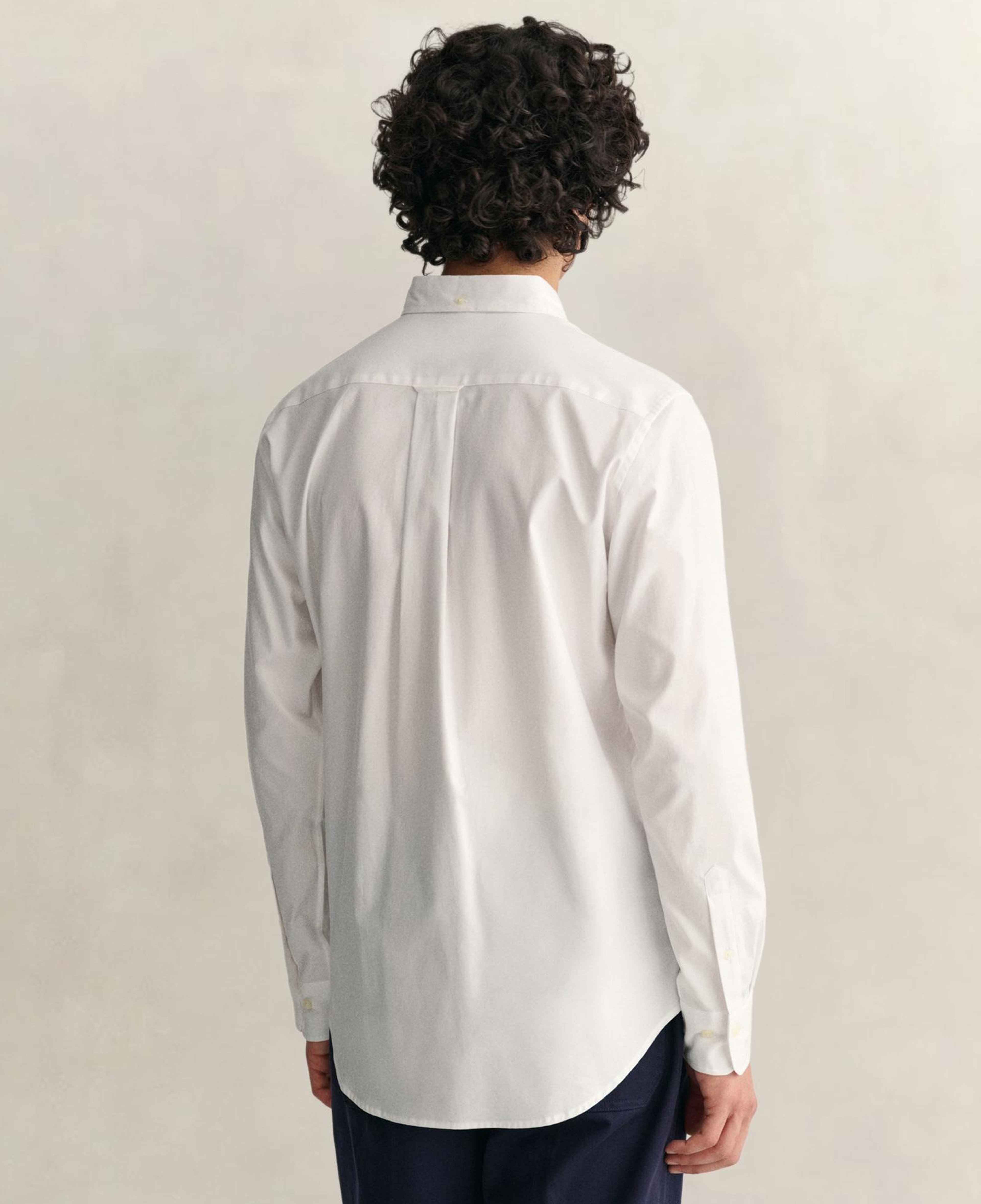 GANT Erkek Beyaz Regular Fit Düğmeli Yaka Oxford Gömlek