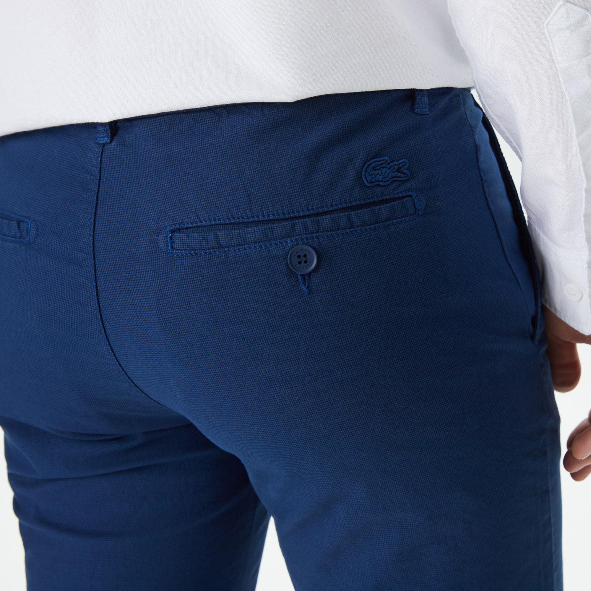 Erkek Slim Fit Lacivert Bermuda