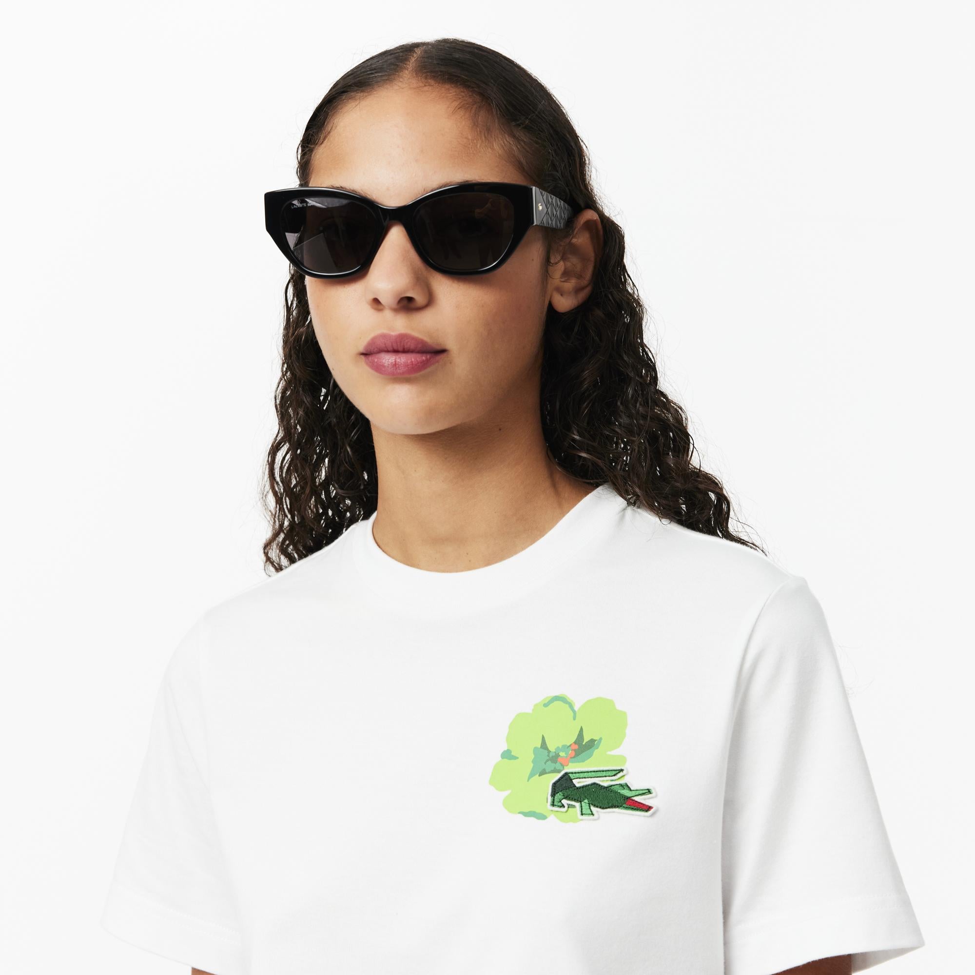 Kadın Regular Fit Bisiklet Yaka Beyaz T-Shirt