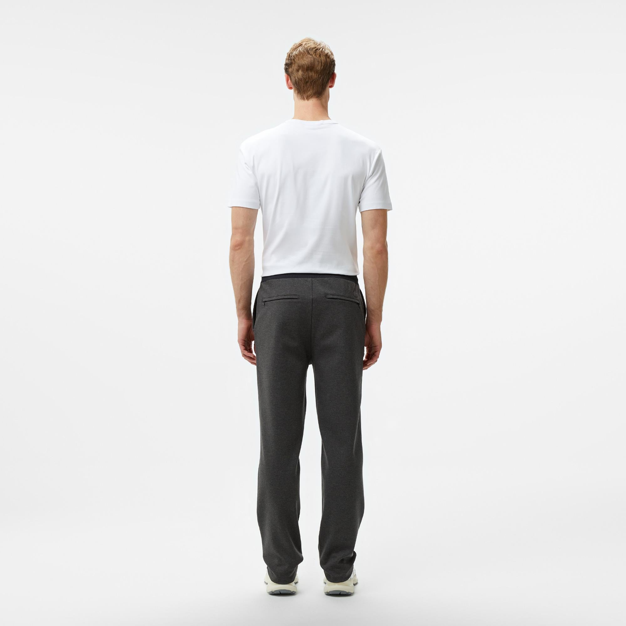 Erkek Tapered Fit Chino Gri Pantolon