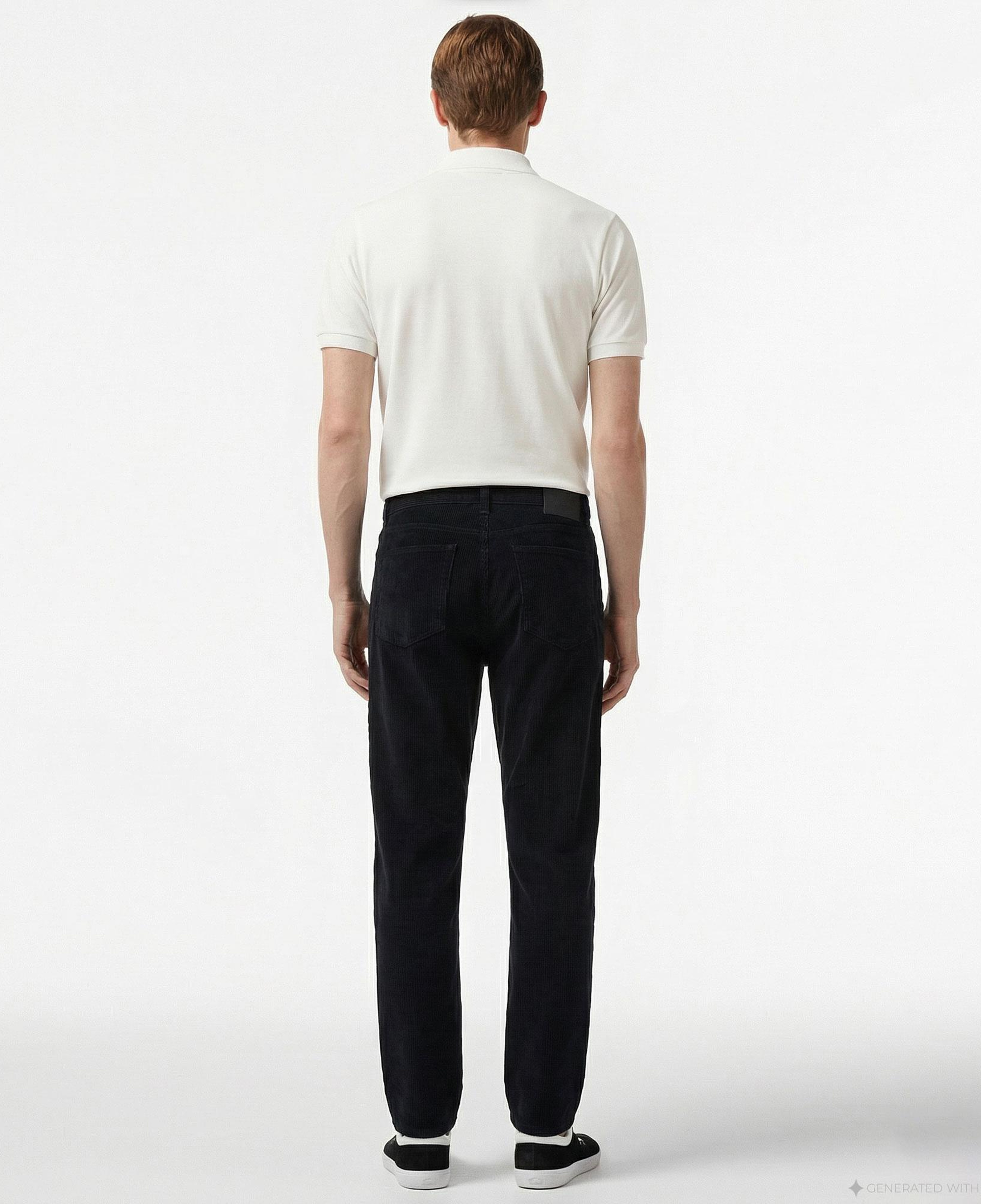 Erkek Straight Fit Casual Siyah Pantolon
