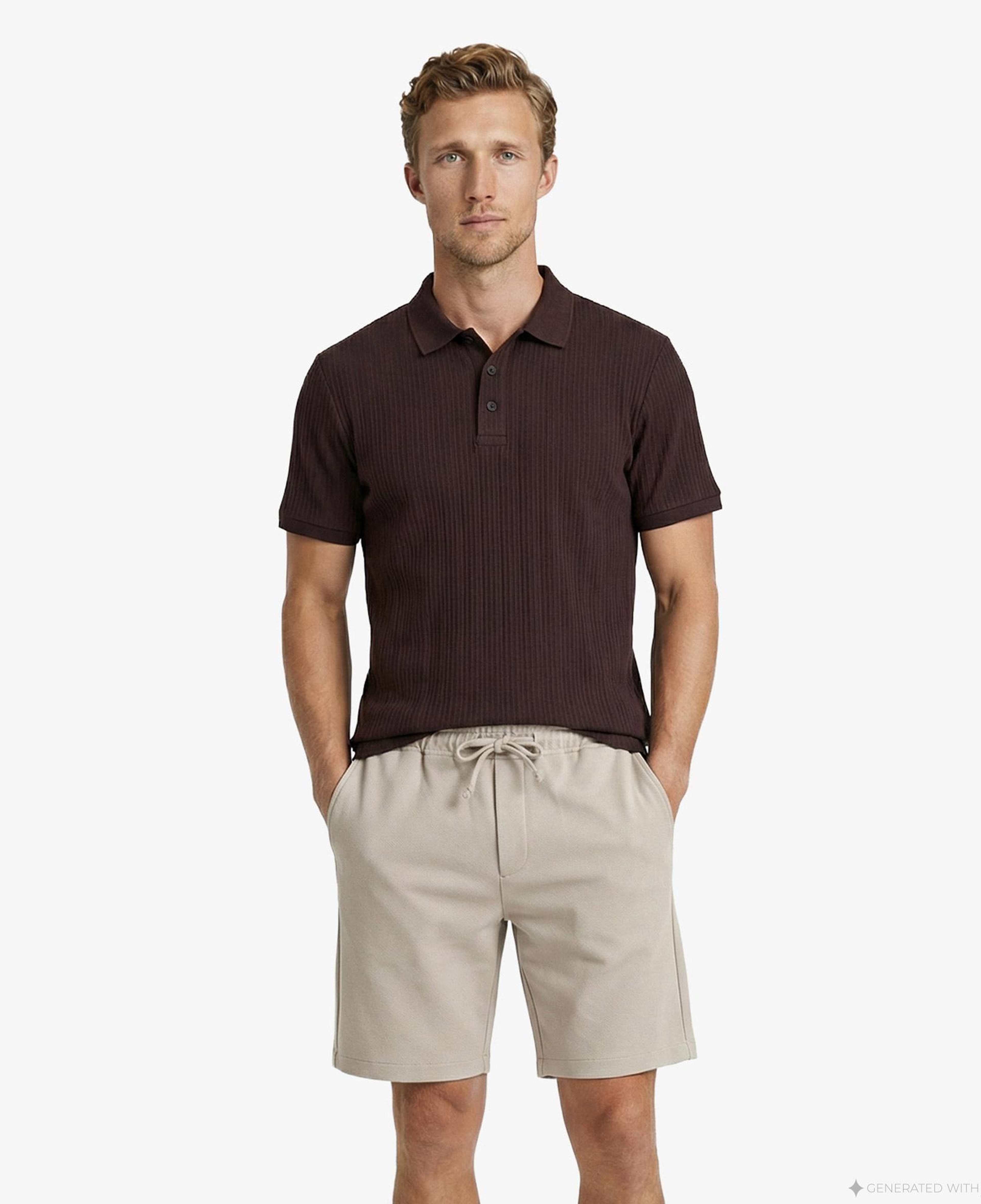 Nautica Erkek Kahverengi Regular Fit Polo Yaka T-Shirt