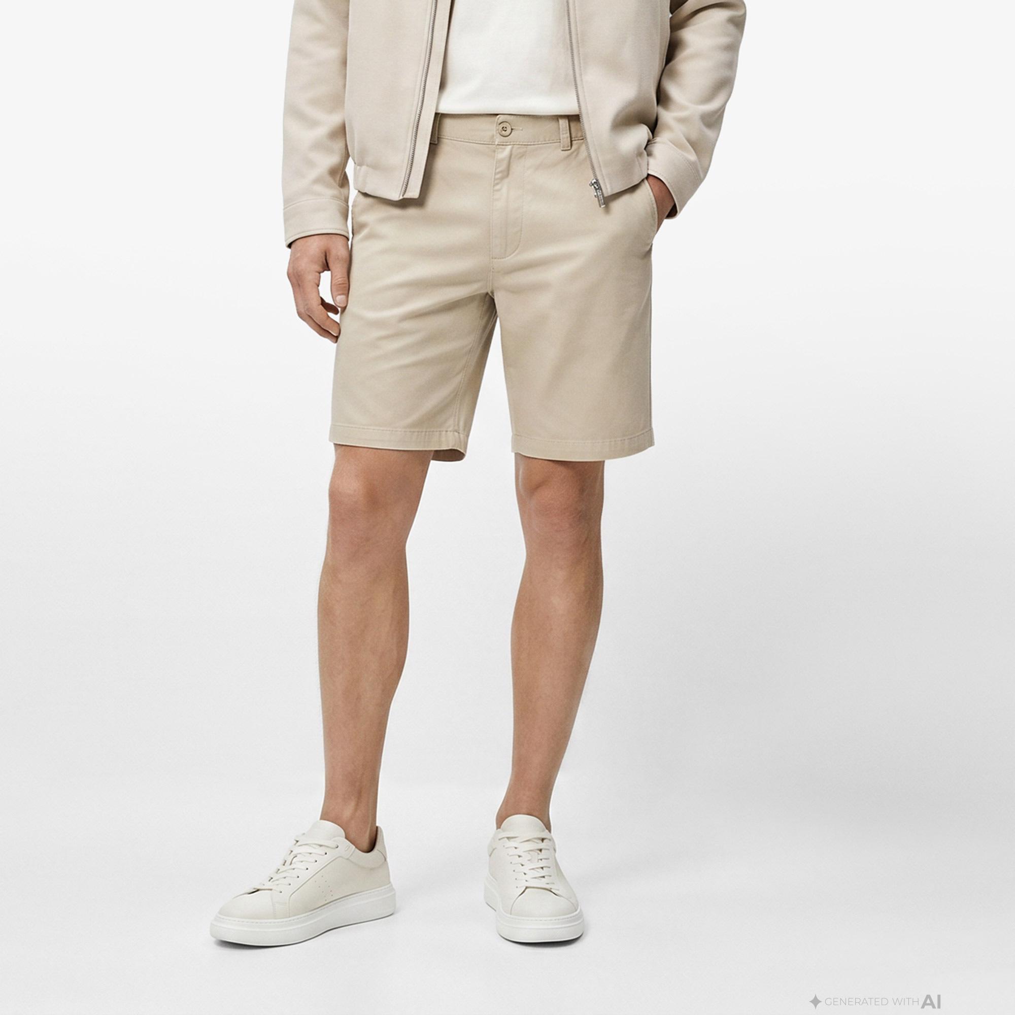 Nautica Erkek Bej Regular Fit Şort