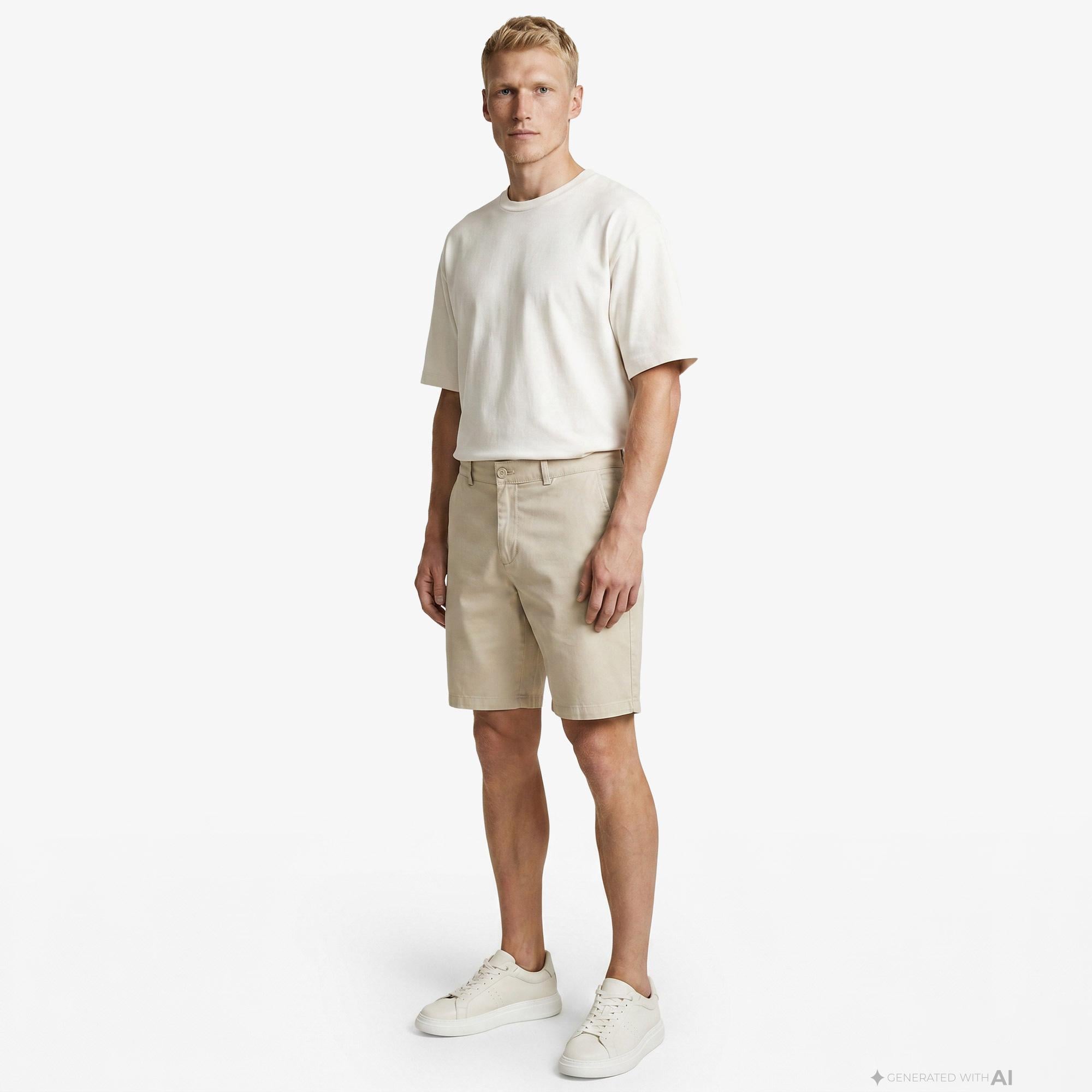 Nautica Erkek Bej Regular Fit Şort