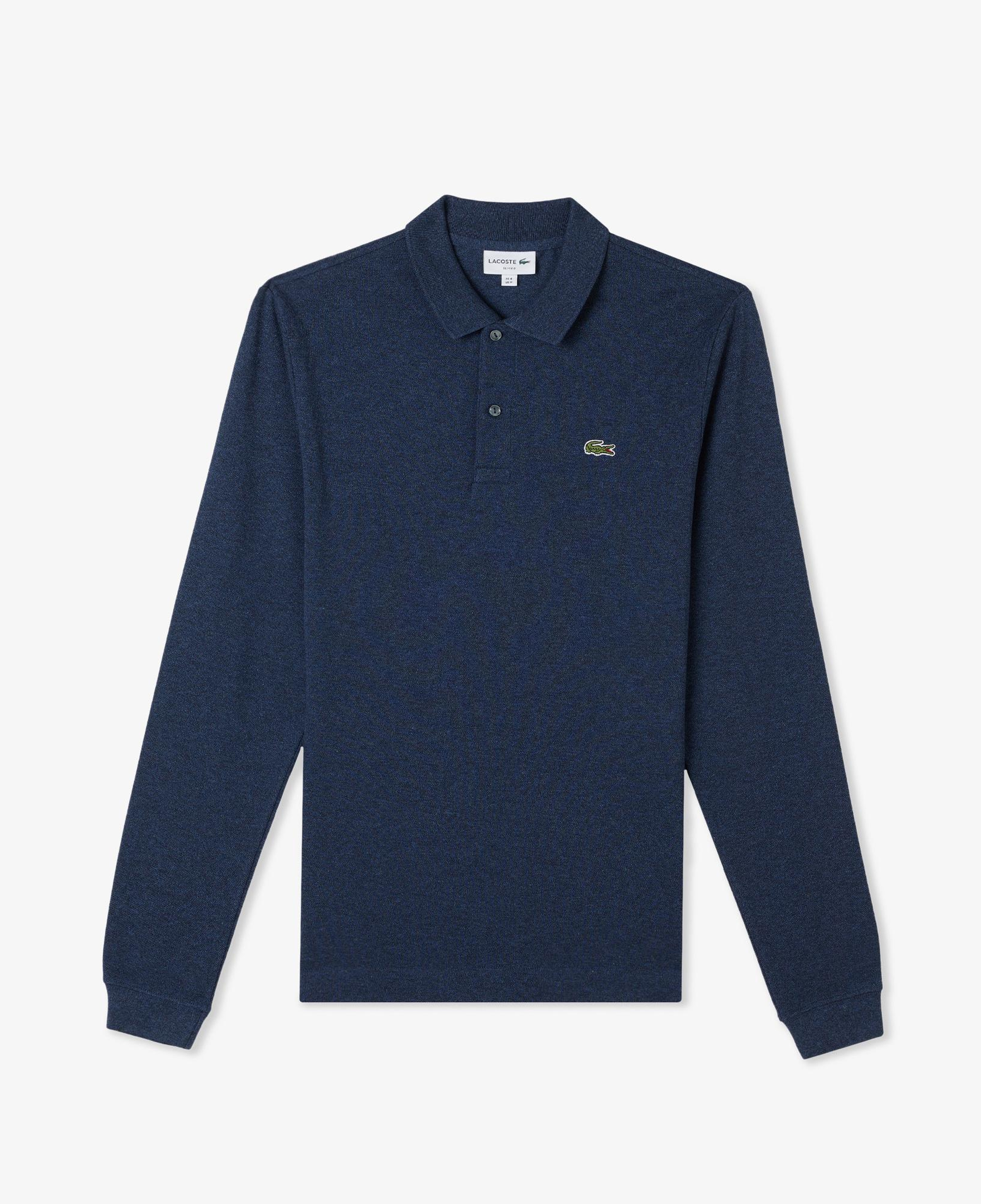 L.12.12 Erkek Slim Fit Uzun Kollu Lacivert Polo