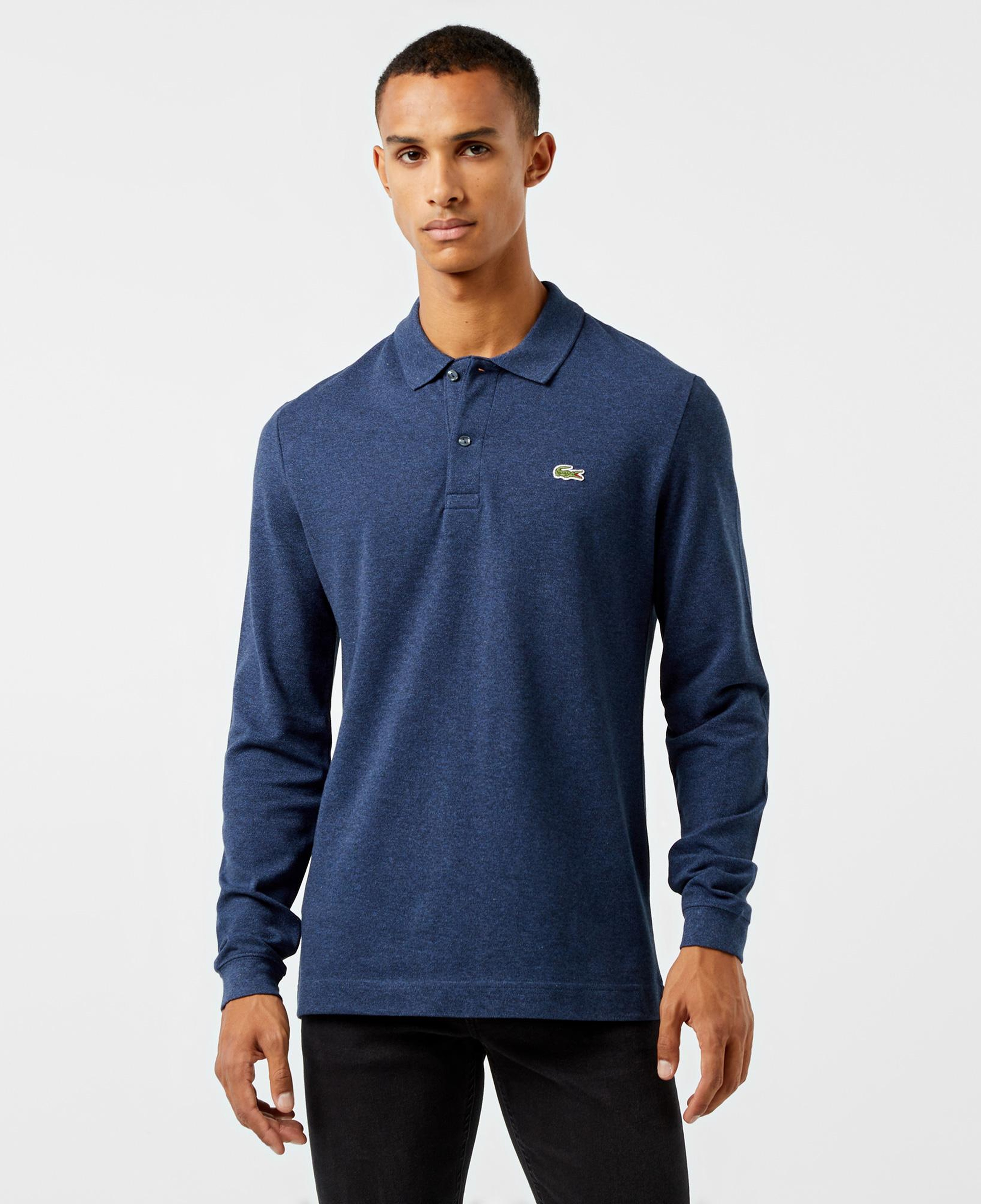 L.12.12 Erkek Slim Fit Uzun Kollu Lacivert Polo