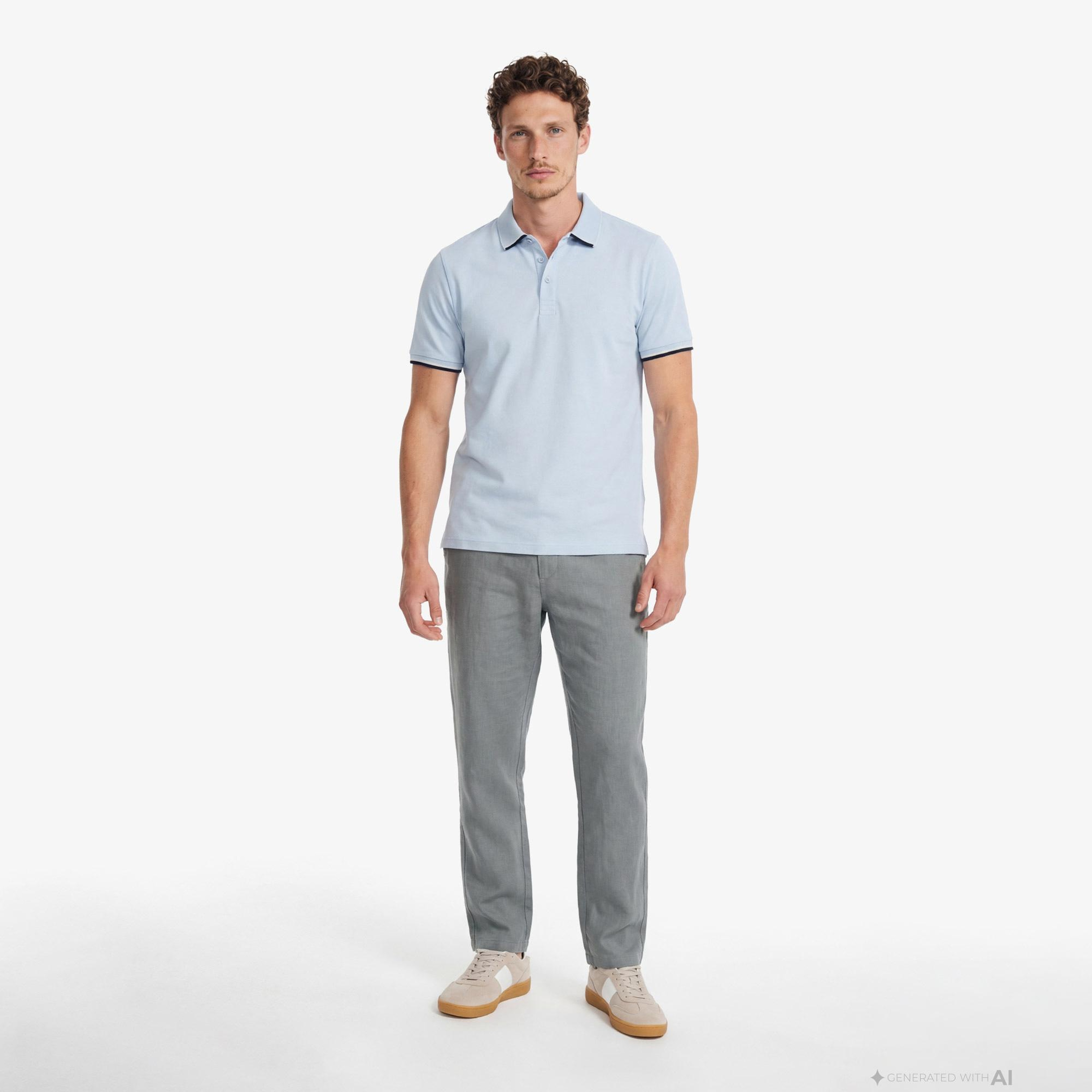 Nautica Erkek Yeşil Regular Fit Keten Pantolon
