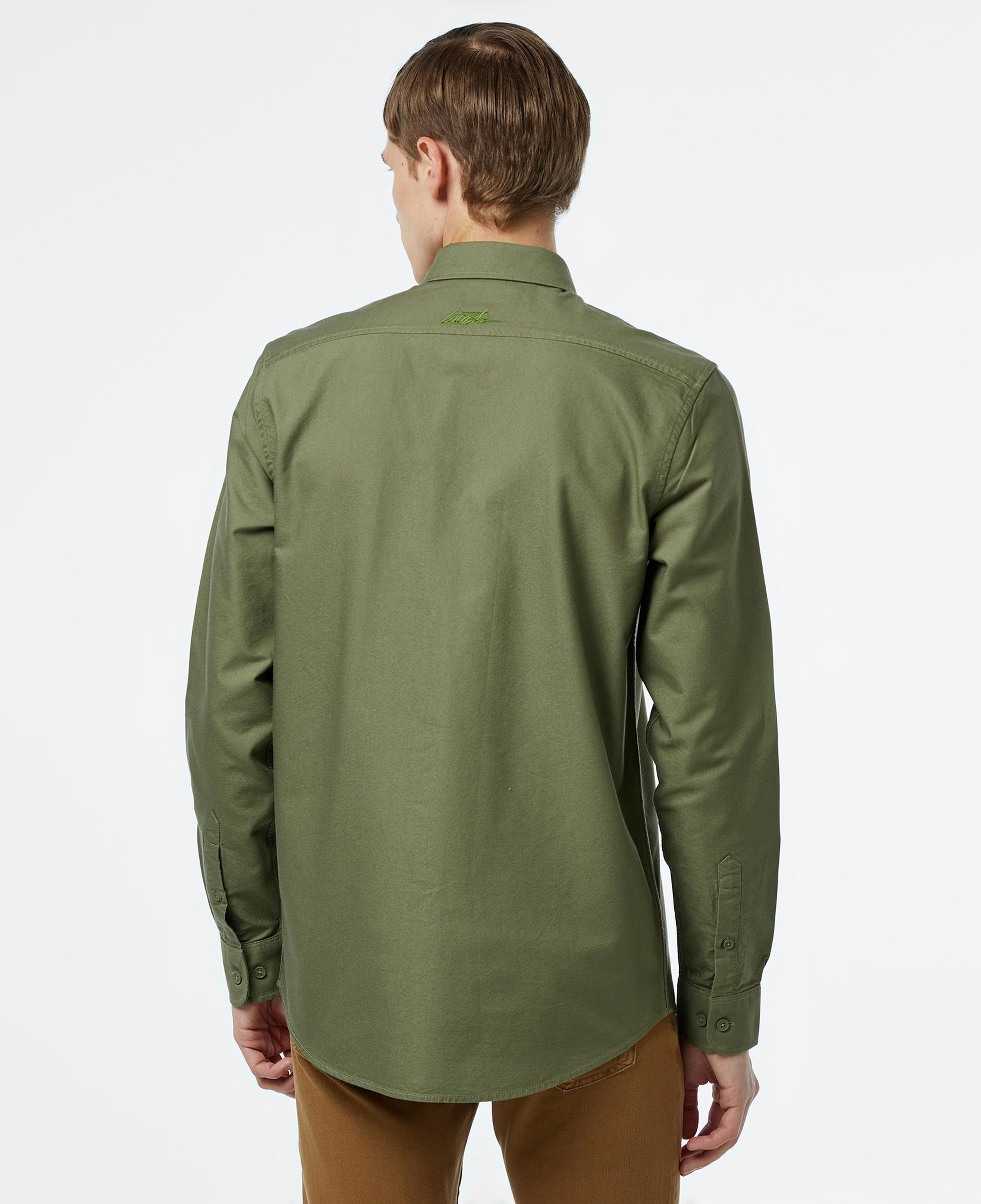 Erkek Slim Fit Haki Gömlek