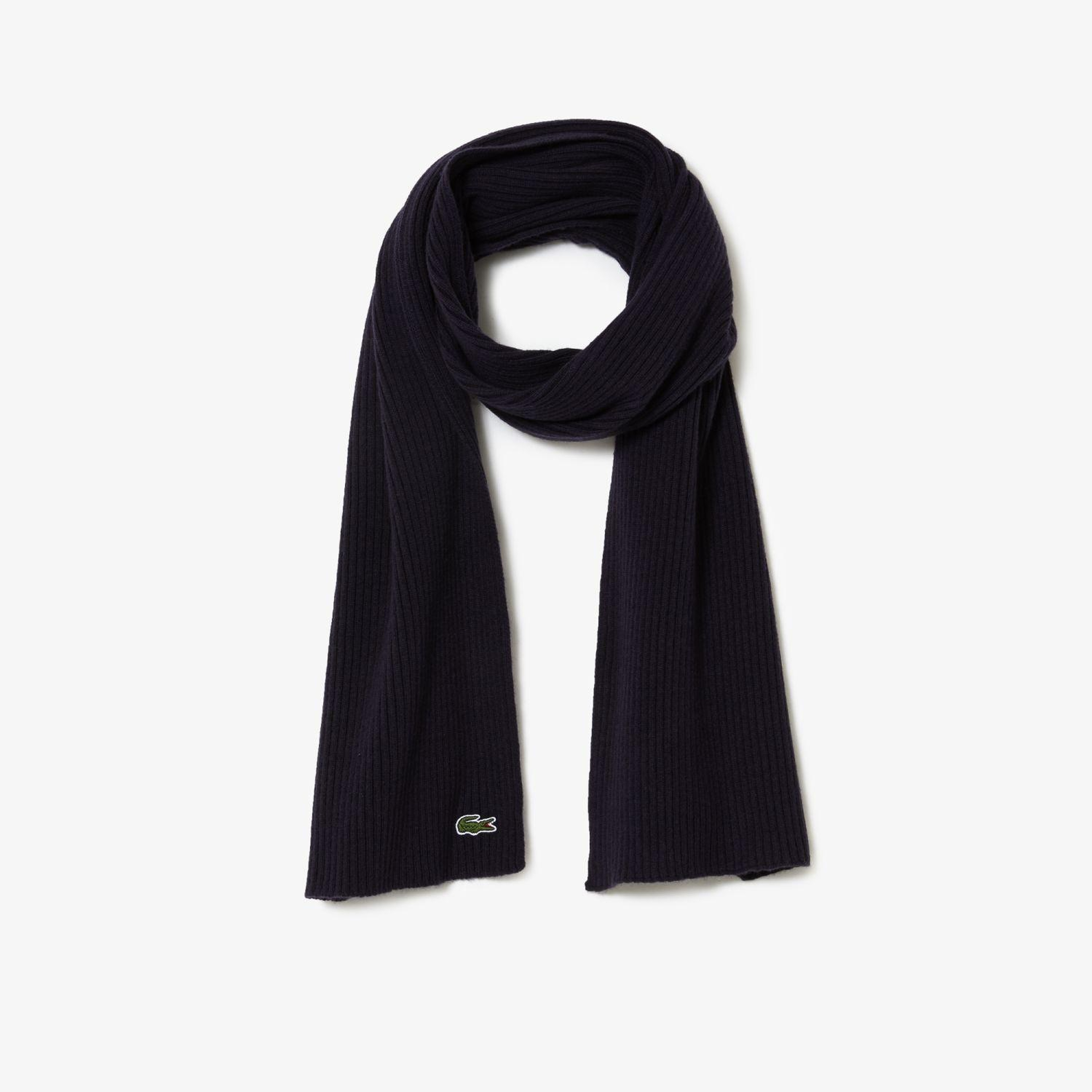 Lacoste Unisex Yün Lacivert Atkı