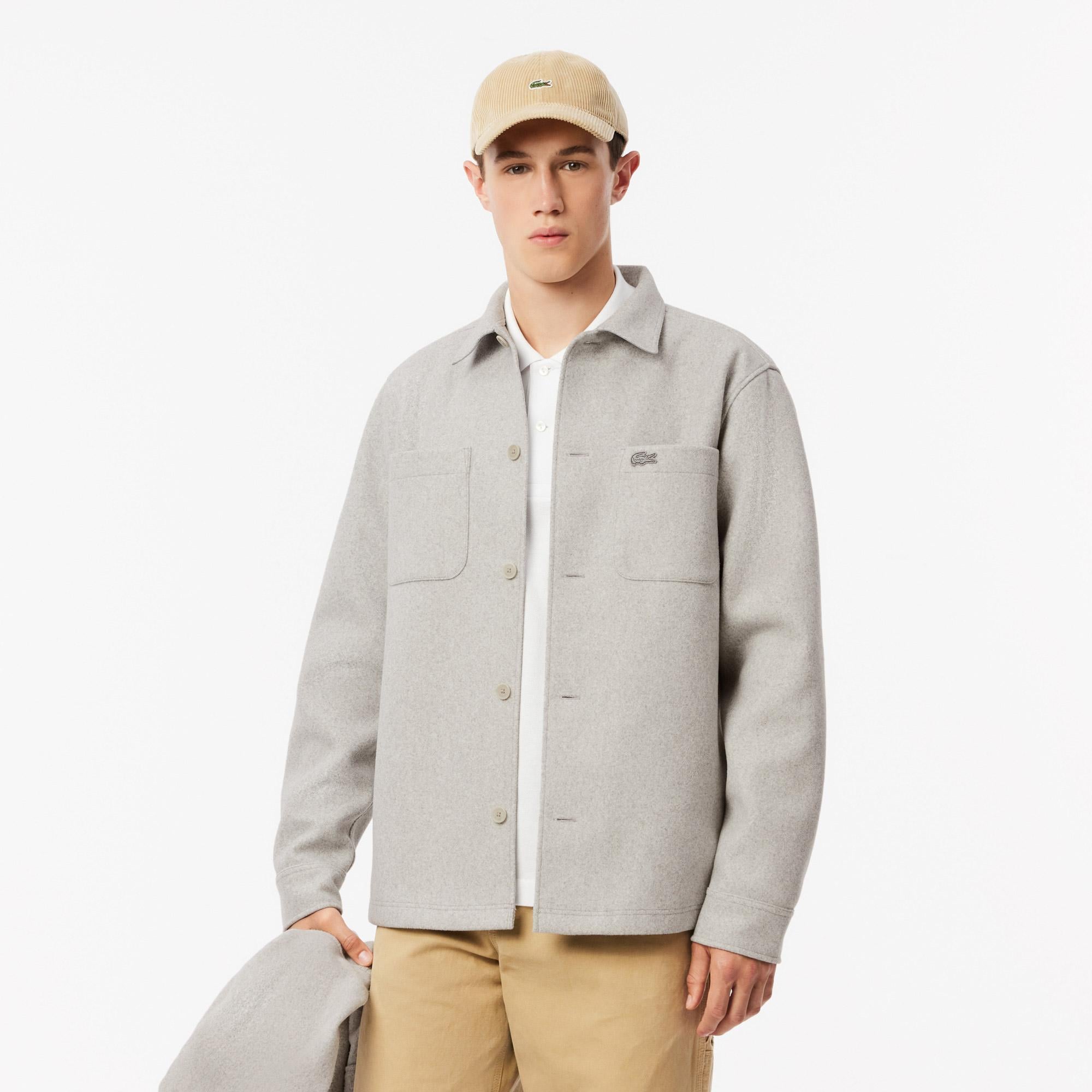 Erkek Oversize Fit Gri Gömlek