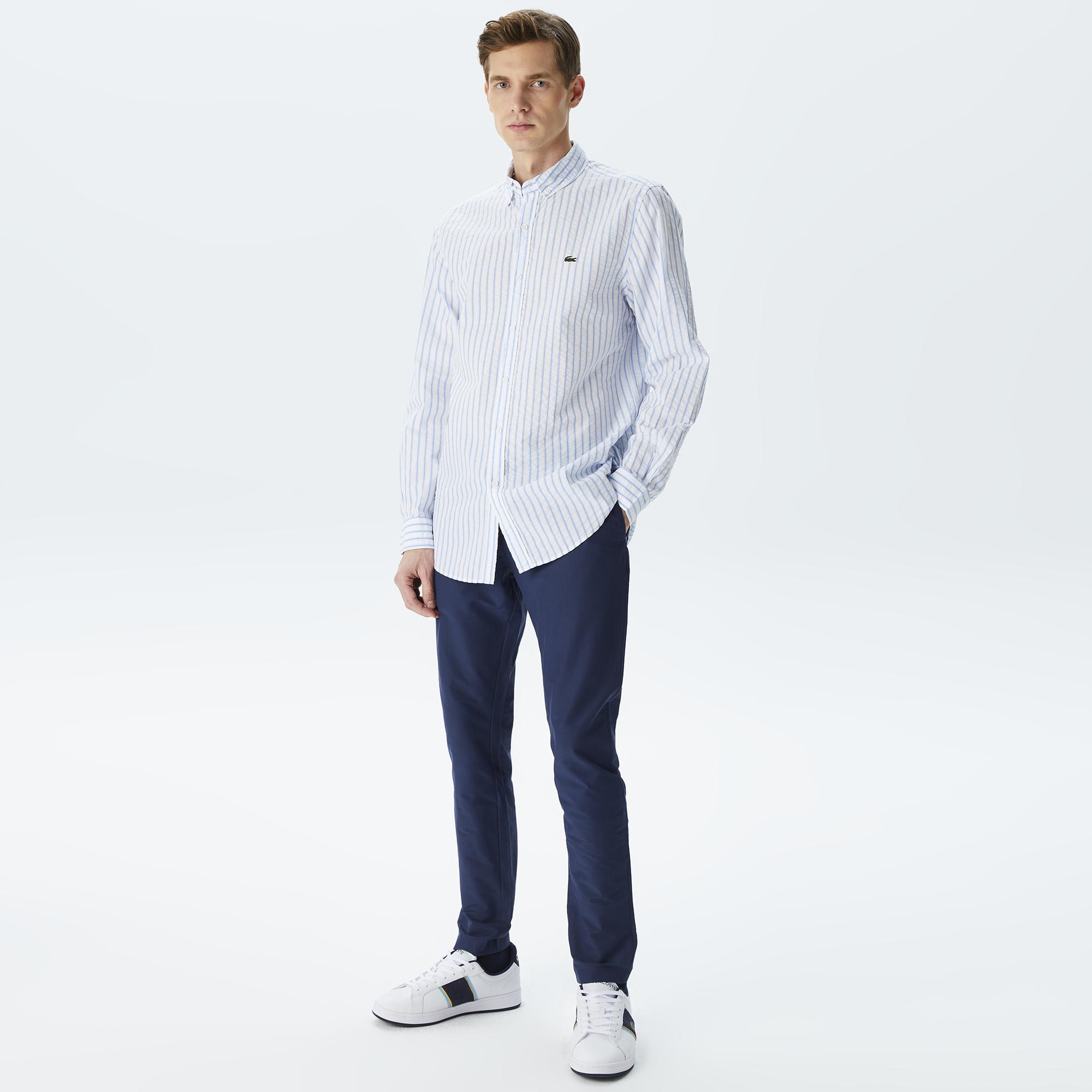 Erkek Tapered Fit Lacivert Pantolon