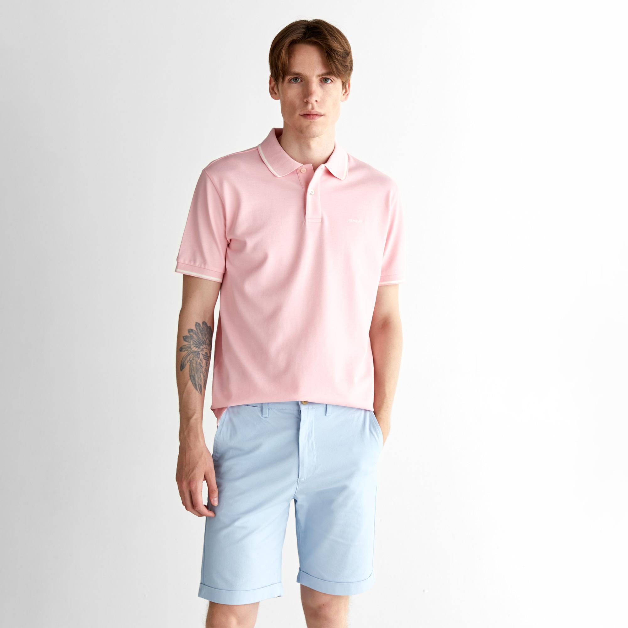 GANT Erkek Pembe Regular Fit Polo