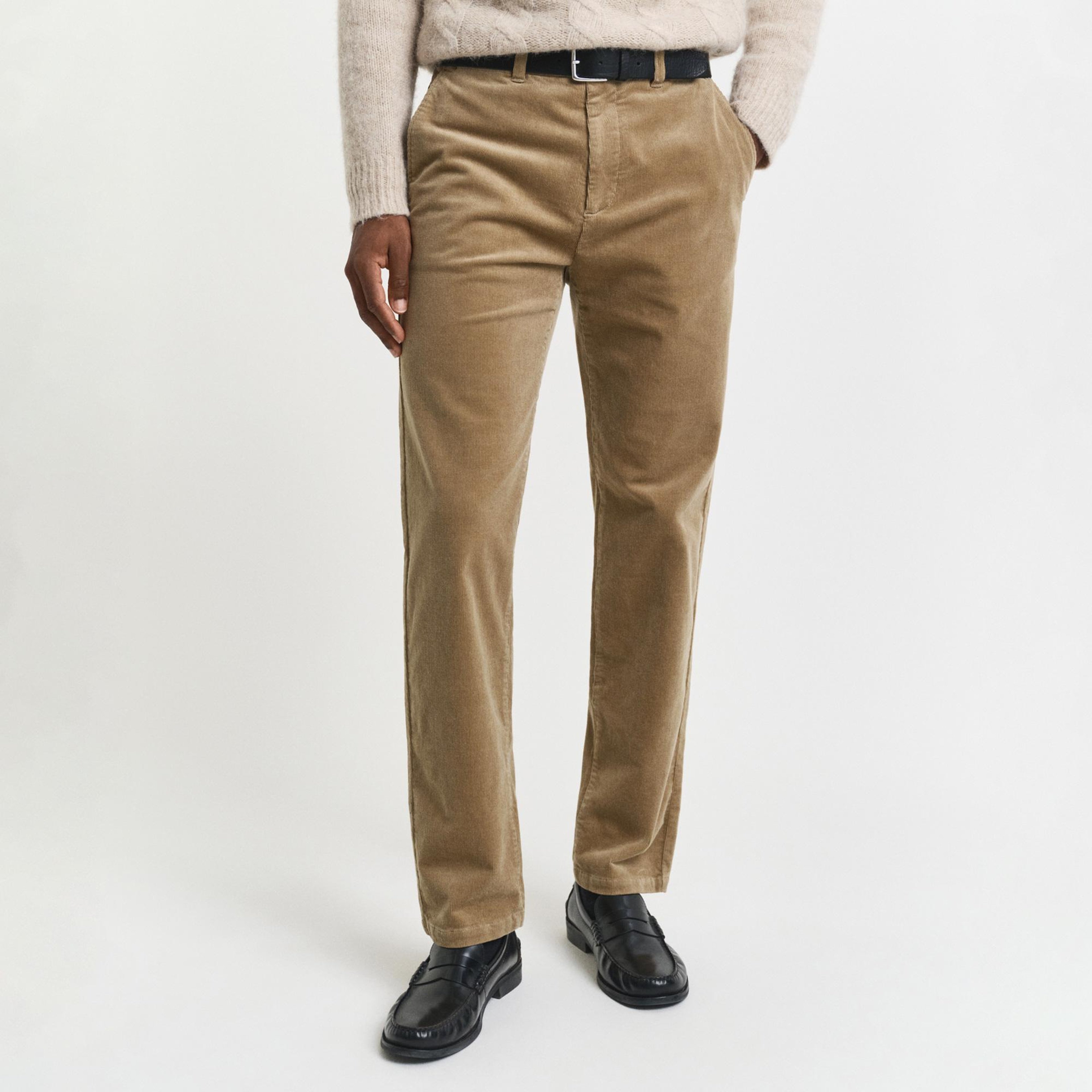 GANT Erkek Bej Regular Fit Cord Chino Pantolon