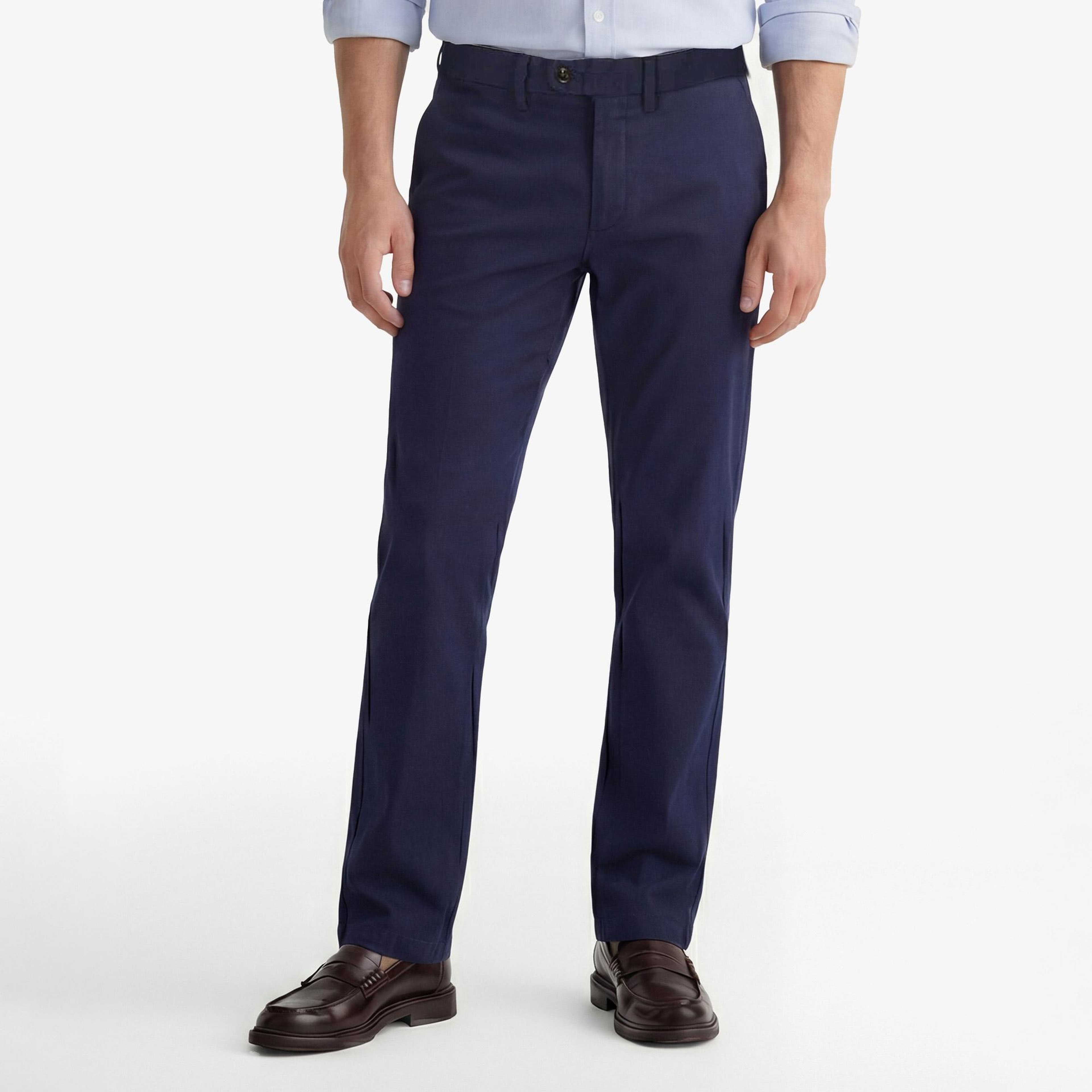 GANT Erkek Lacivert Slim Fit Casual Herringbone Pantolon