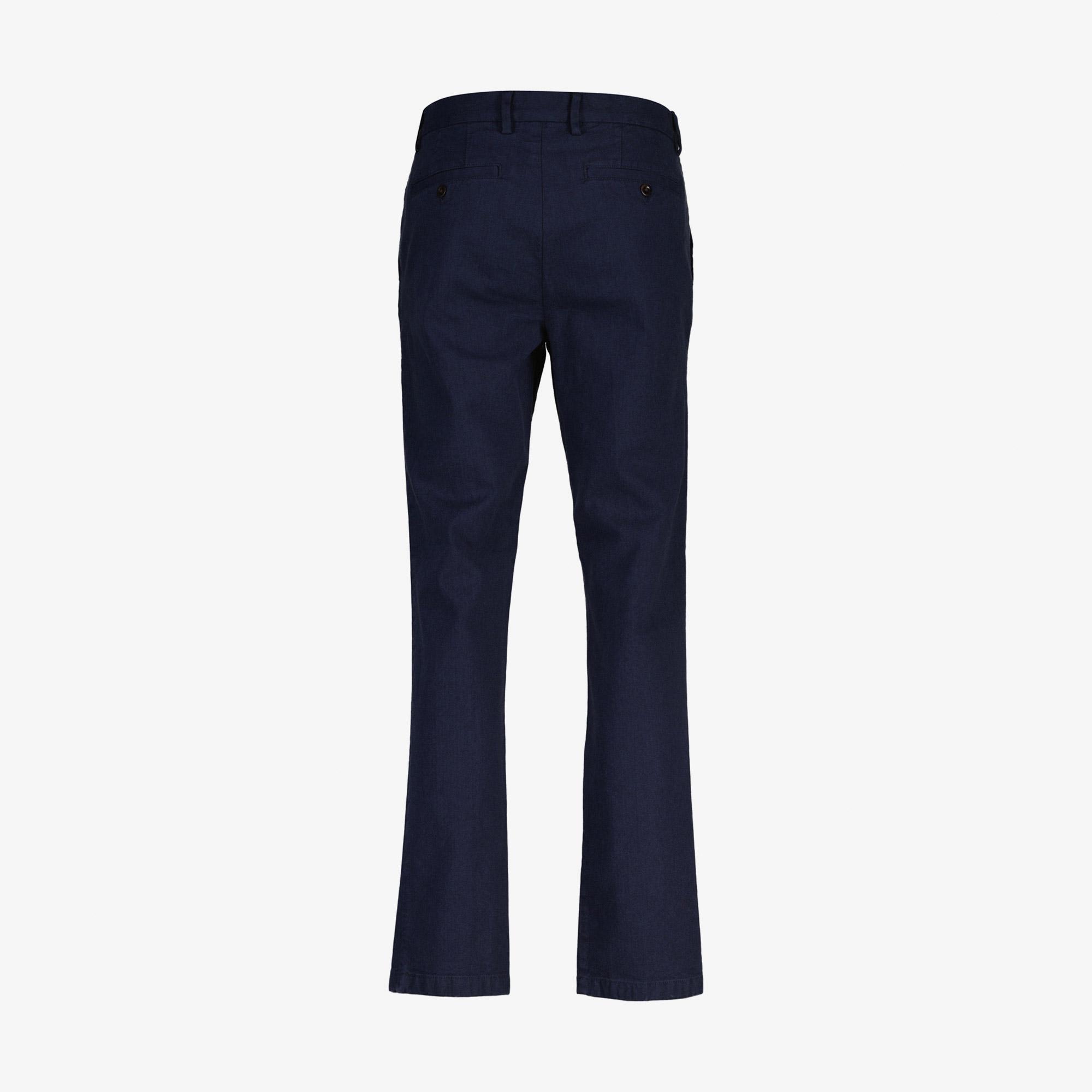 GANT Erkek Lacivert Slim Fit Casual Herringbone Pantolon