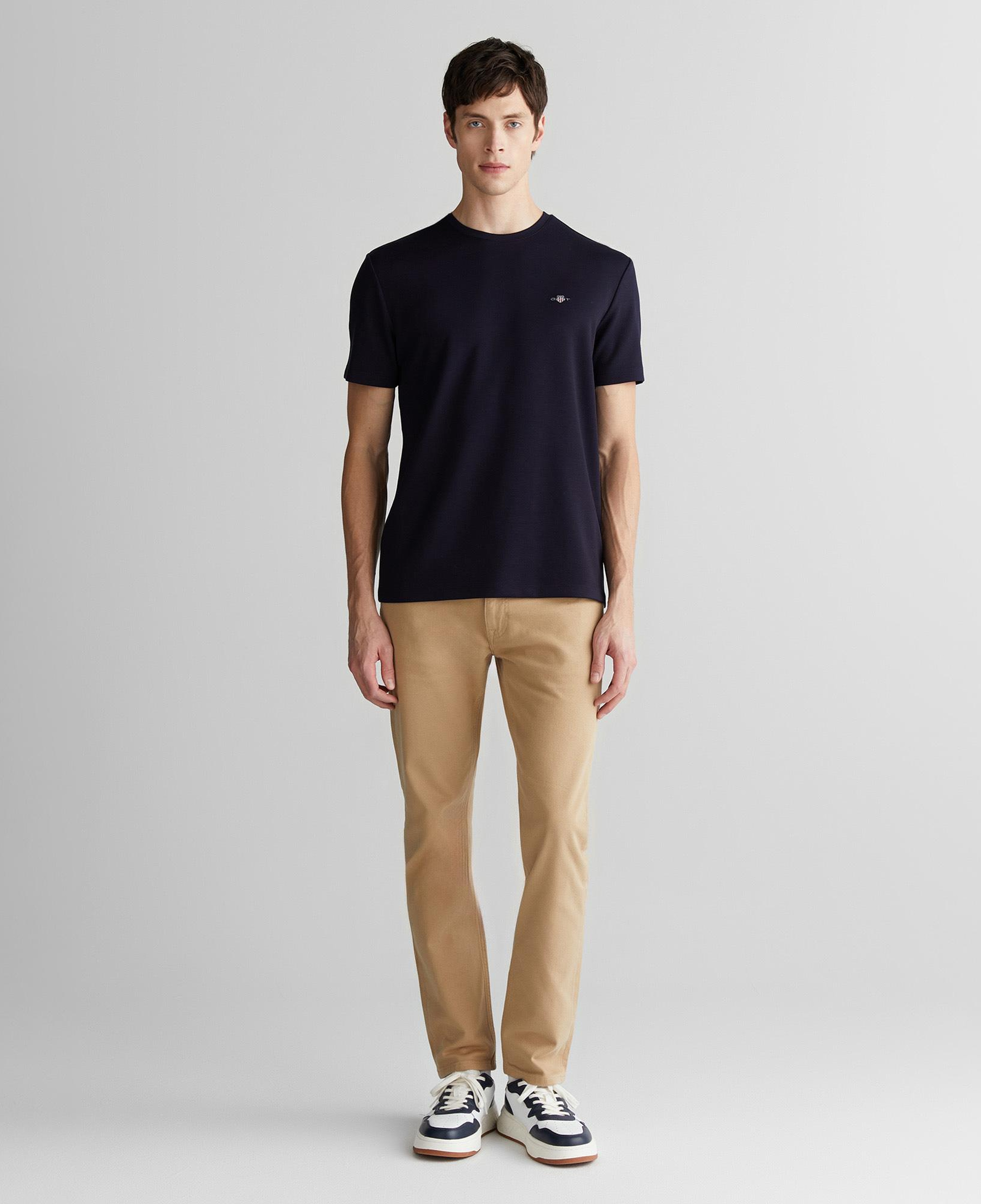 GANT Erkek Lacivert Relaxed Fit Bisiklet Yaka T-Shirt
