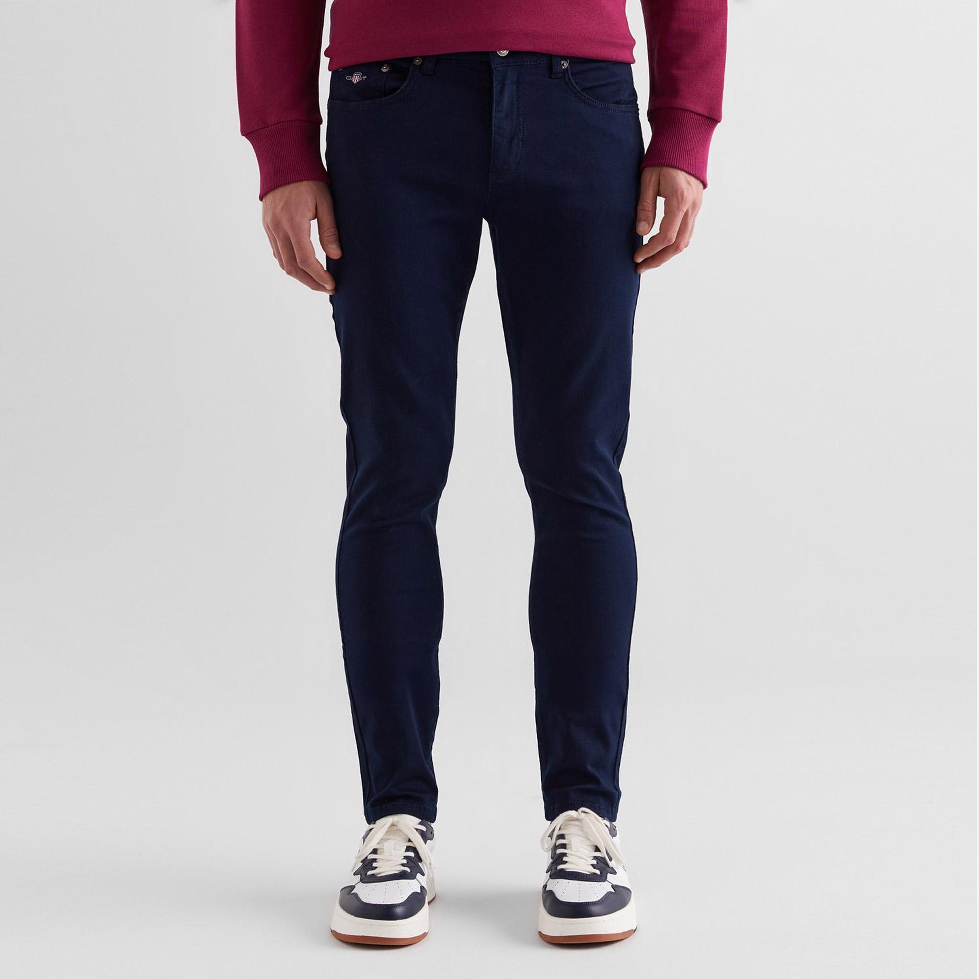 GANT Erkek Lacivert Slim Fit Pantolon