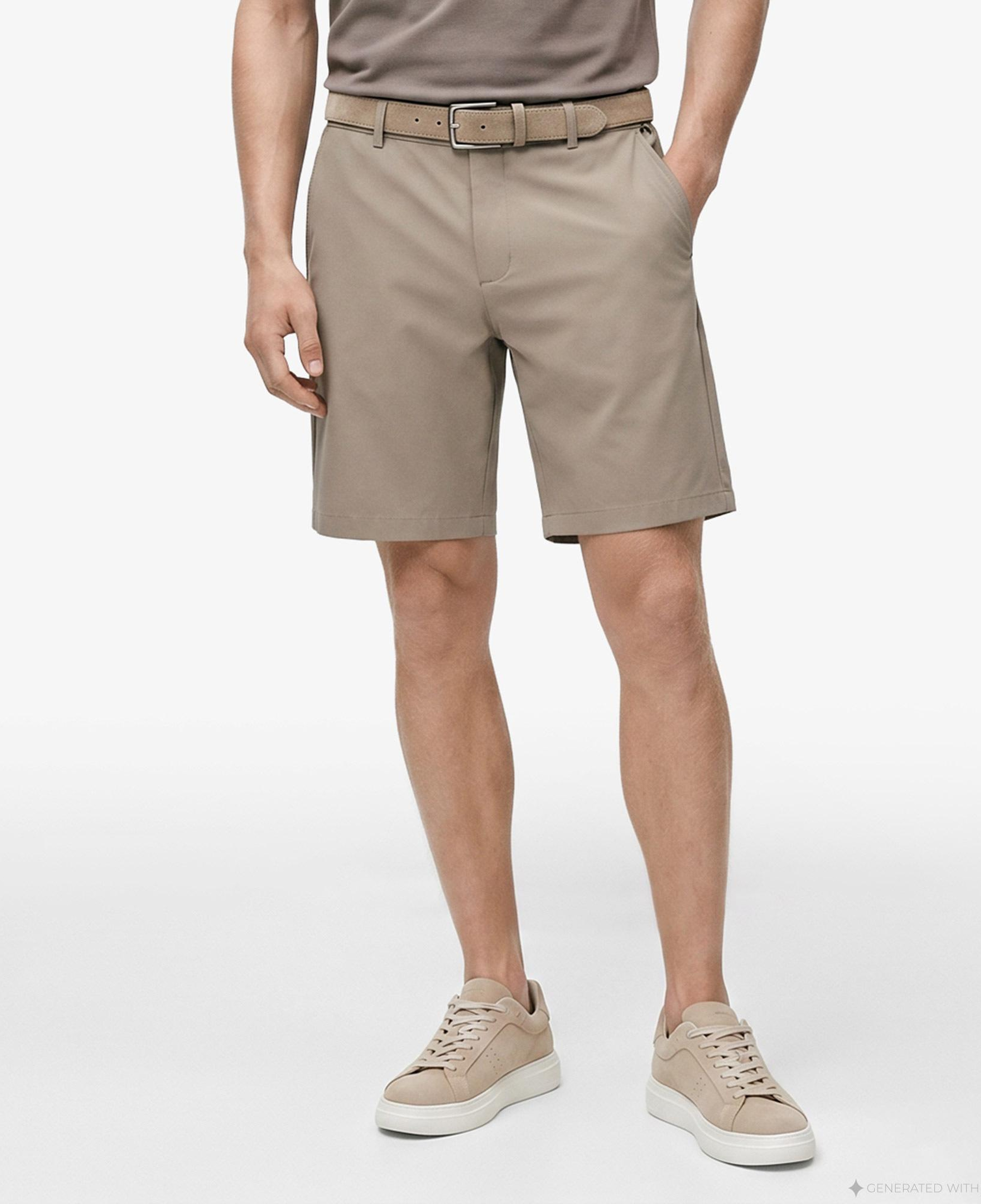 Nautica Erkek Bej Regular Fit Su İtici Şort