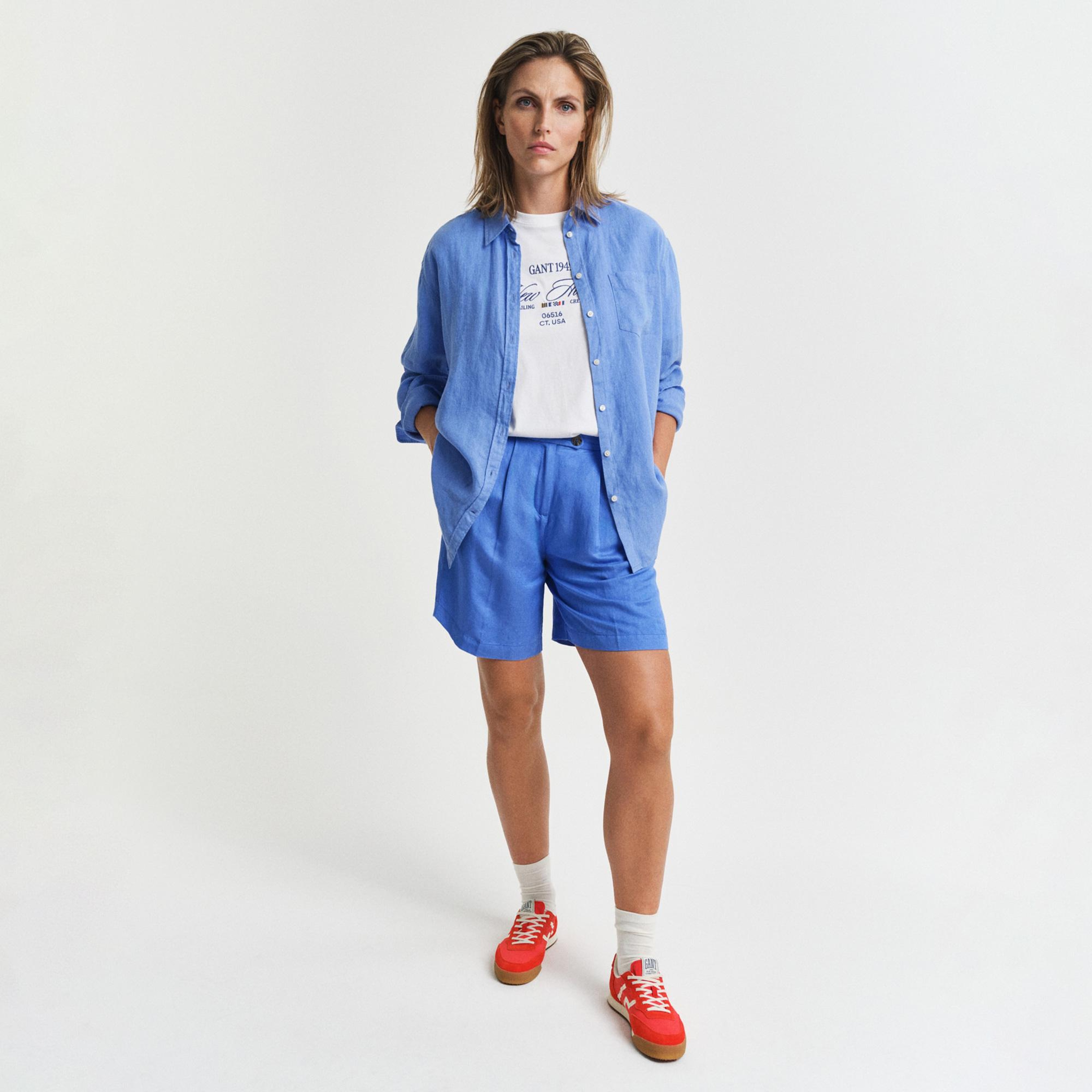 GANT Kadın Mavi Relaxed Fit Şort