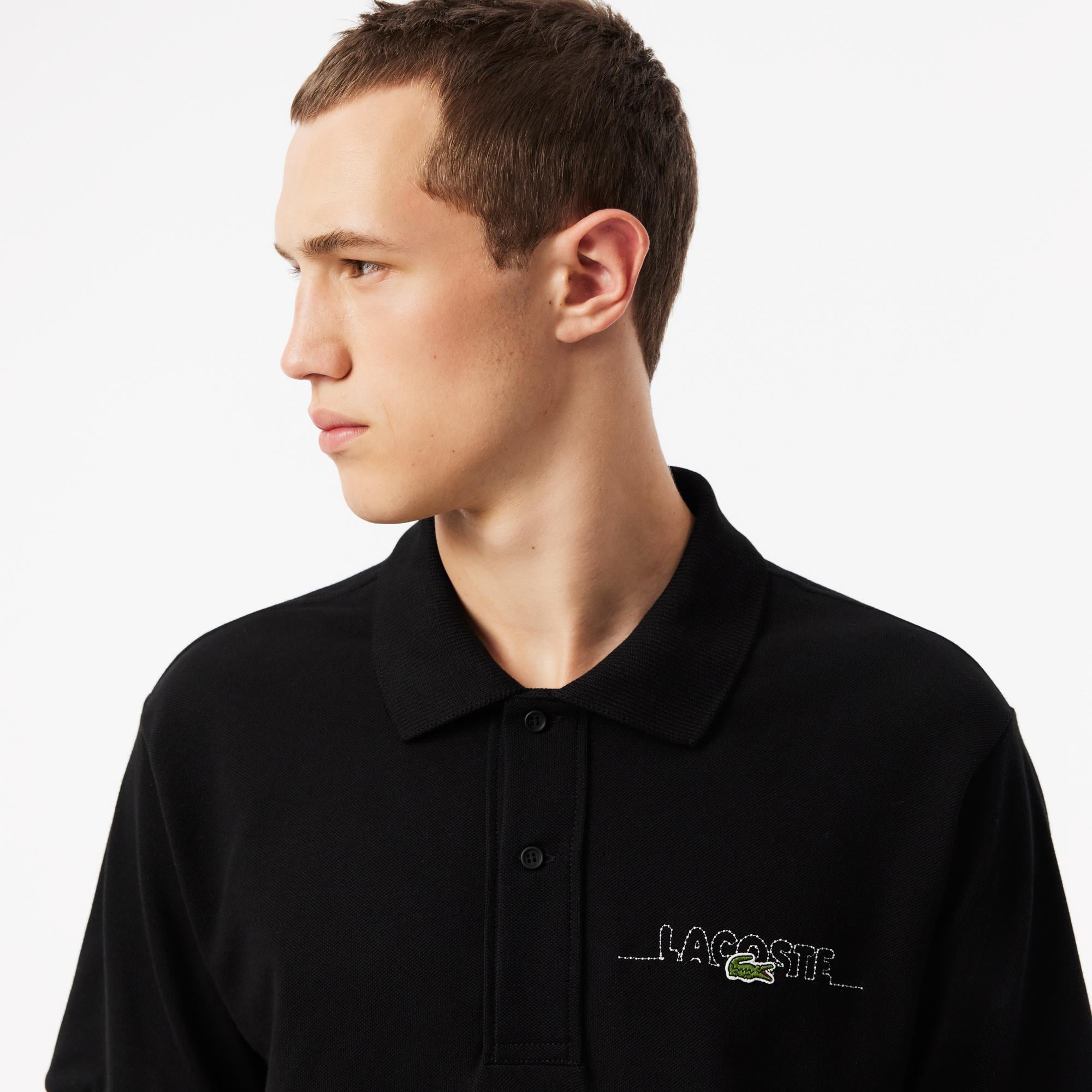 Erkek Classic Fit Siyah Polo