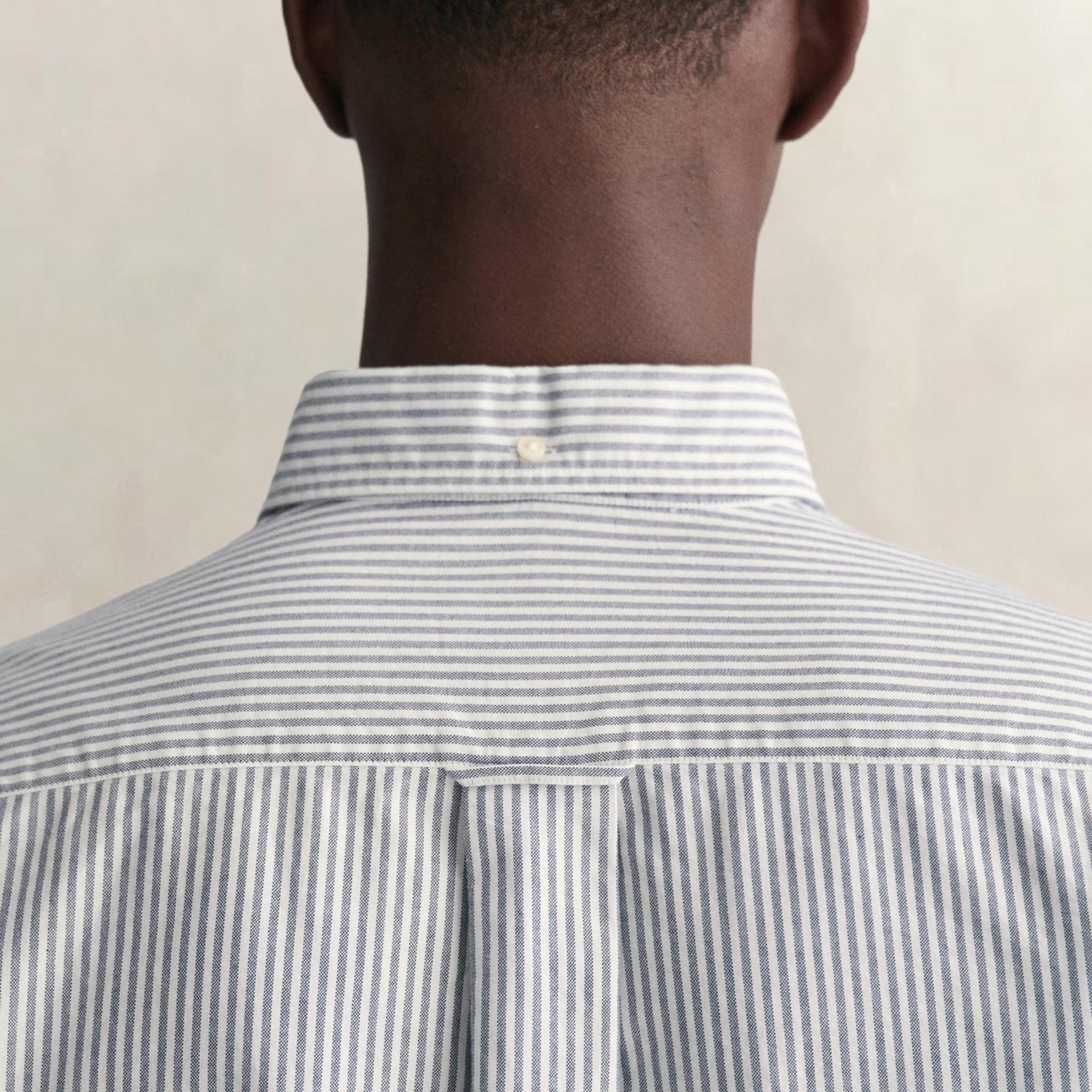 GANT Erkek Mavi Regular Fit Çizgili Oxford Gömlek