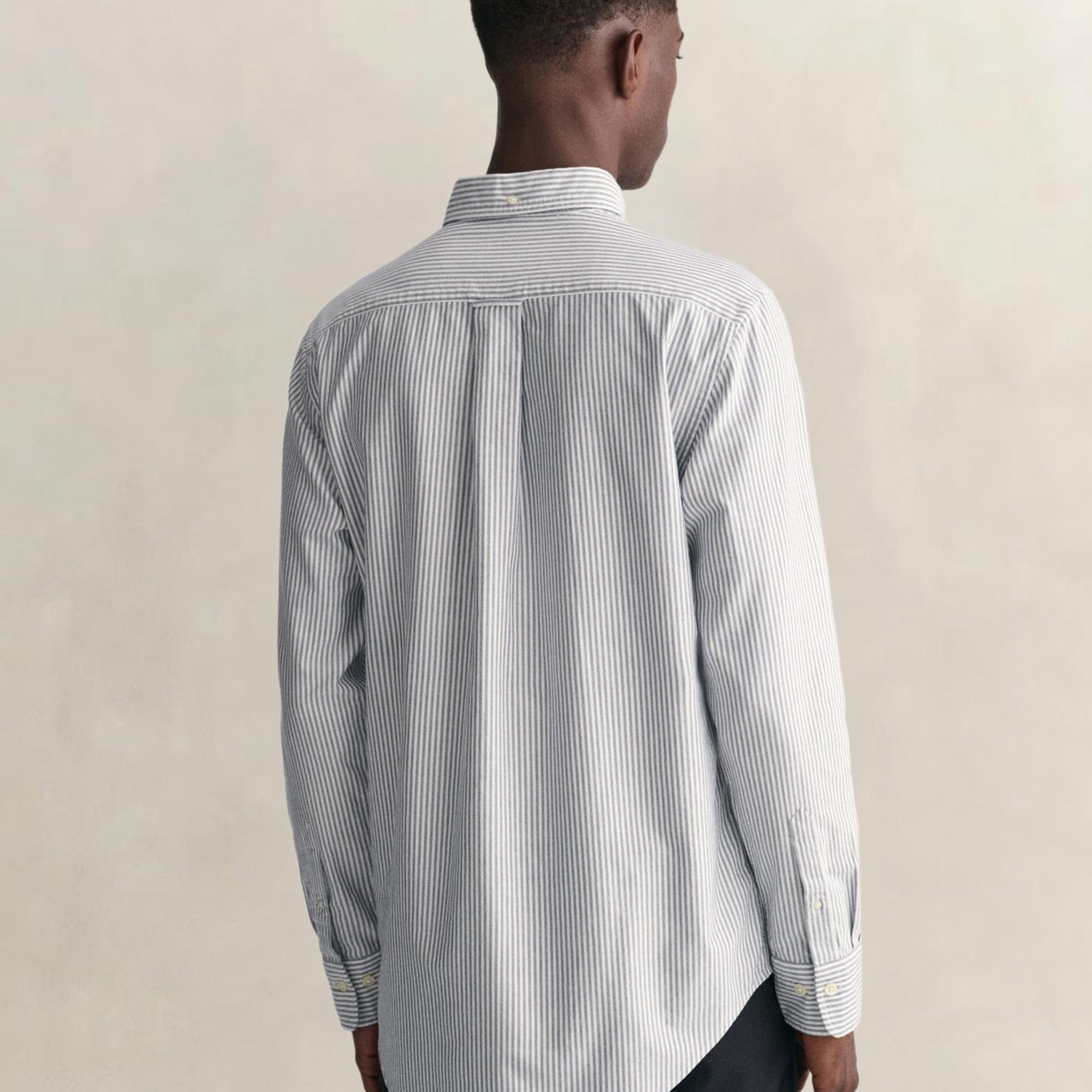 GANT Erkek Mavi Regular Fit Çizgili Oxford Gömlek