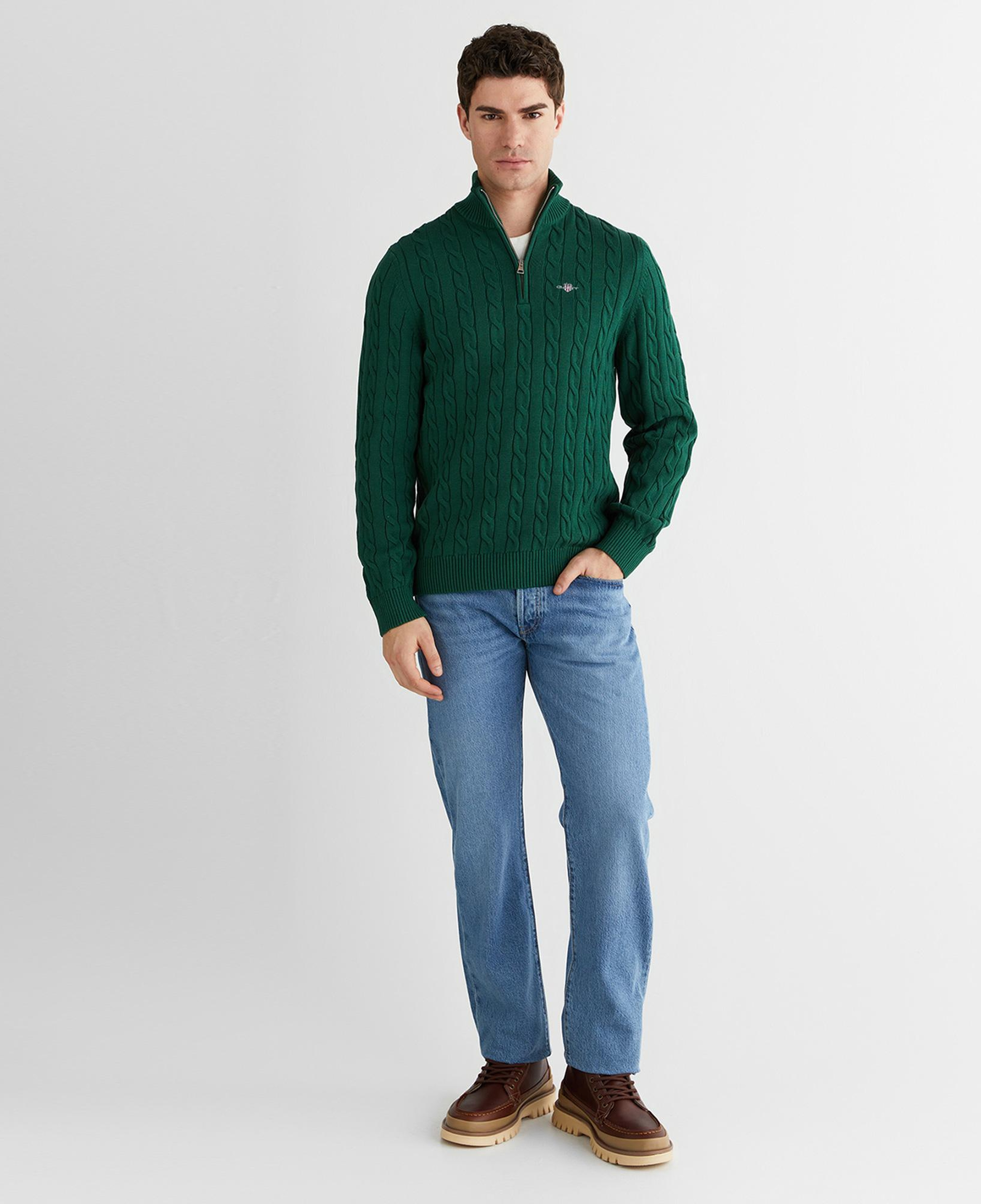 GANT Erkek Yeşil Regular Fit Kazak