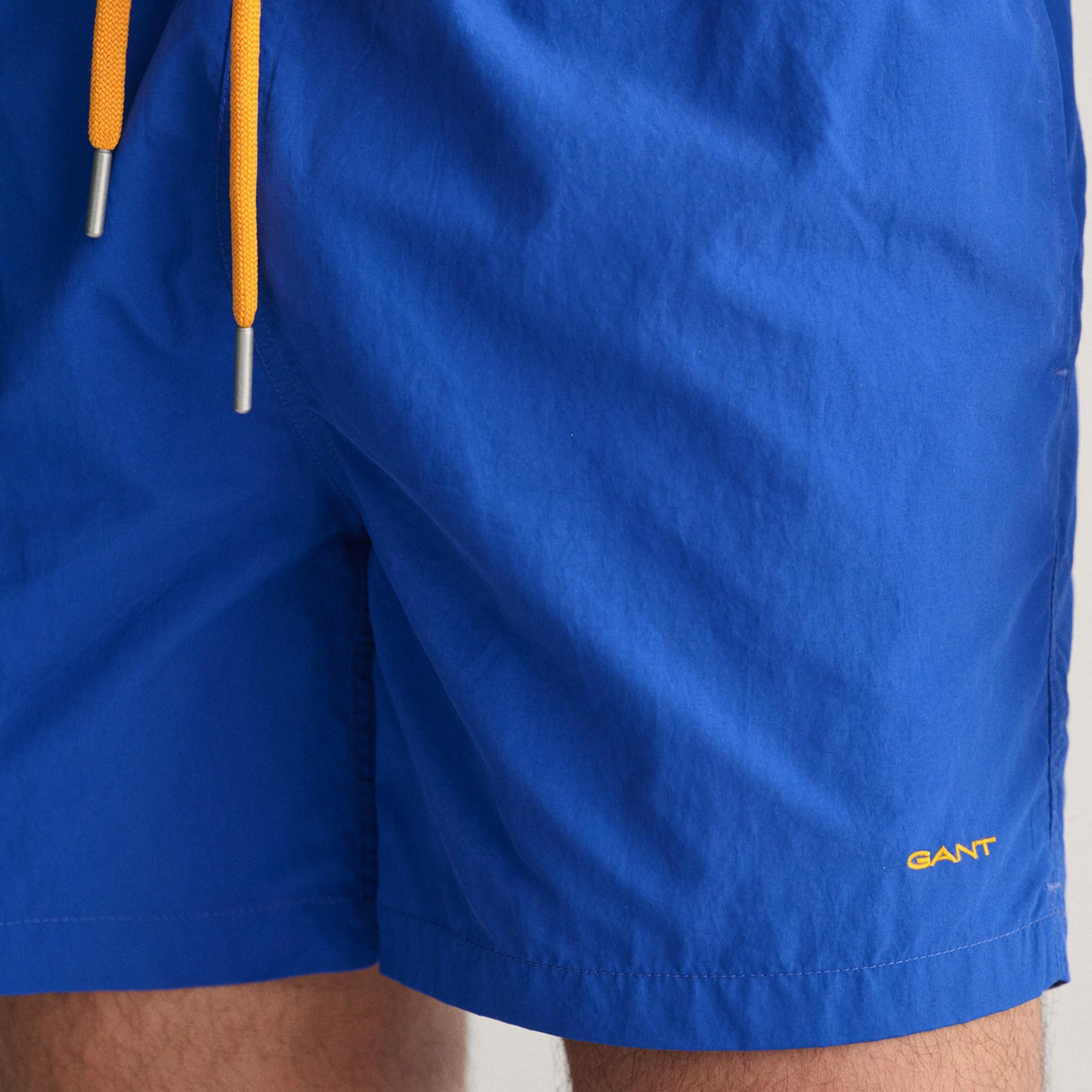 GANT Erkek Mavi Regular Fit Deniz Şortu