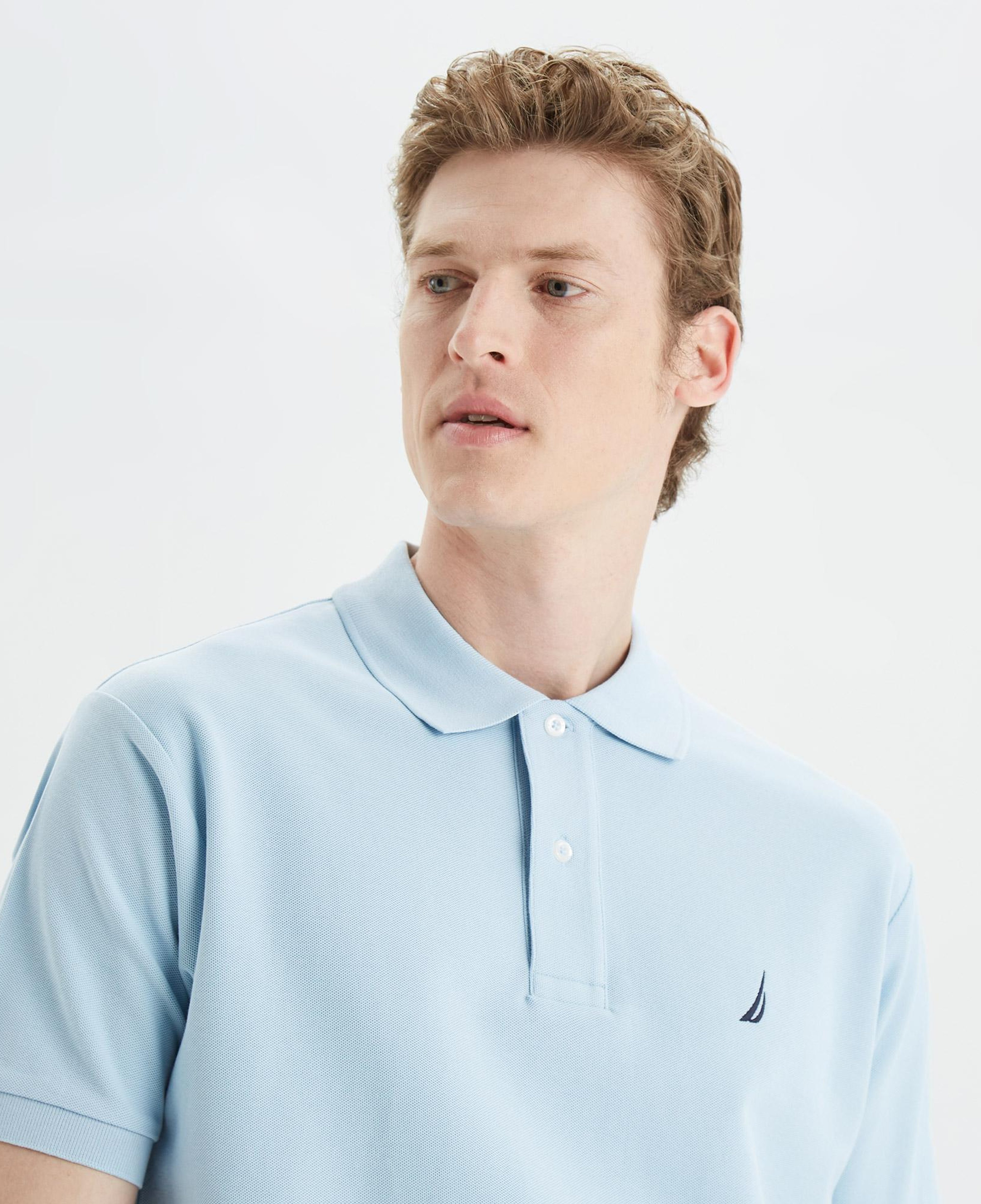 Nautica Erkek Mavi Classic Fit Kısa Kollu Polo Yaka T-Shirt