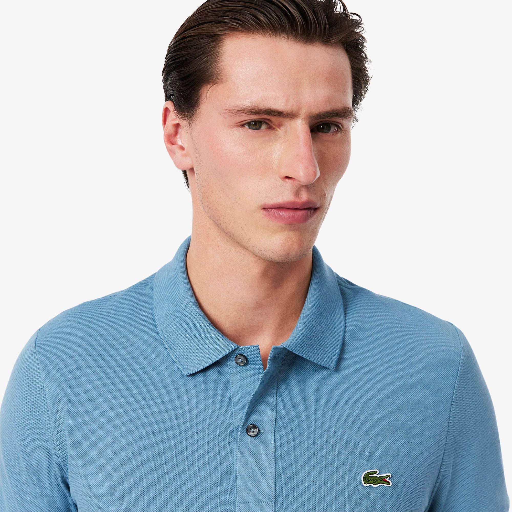 L.12.12 Erkek Slim Fit Mavi Polo