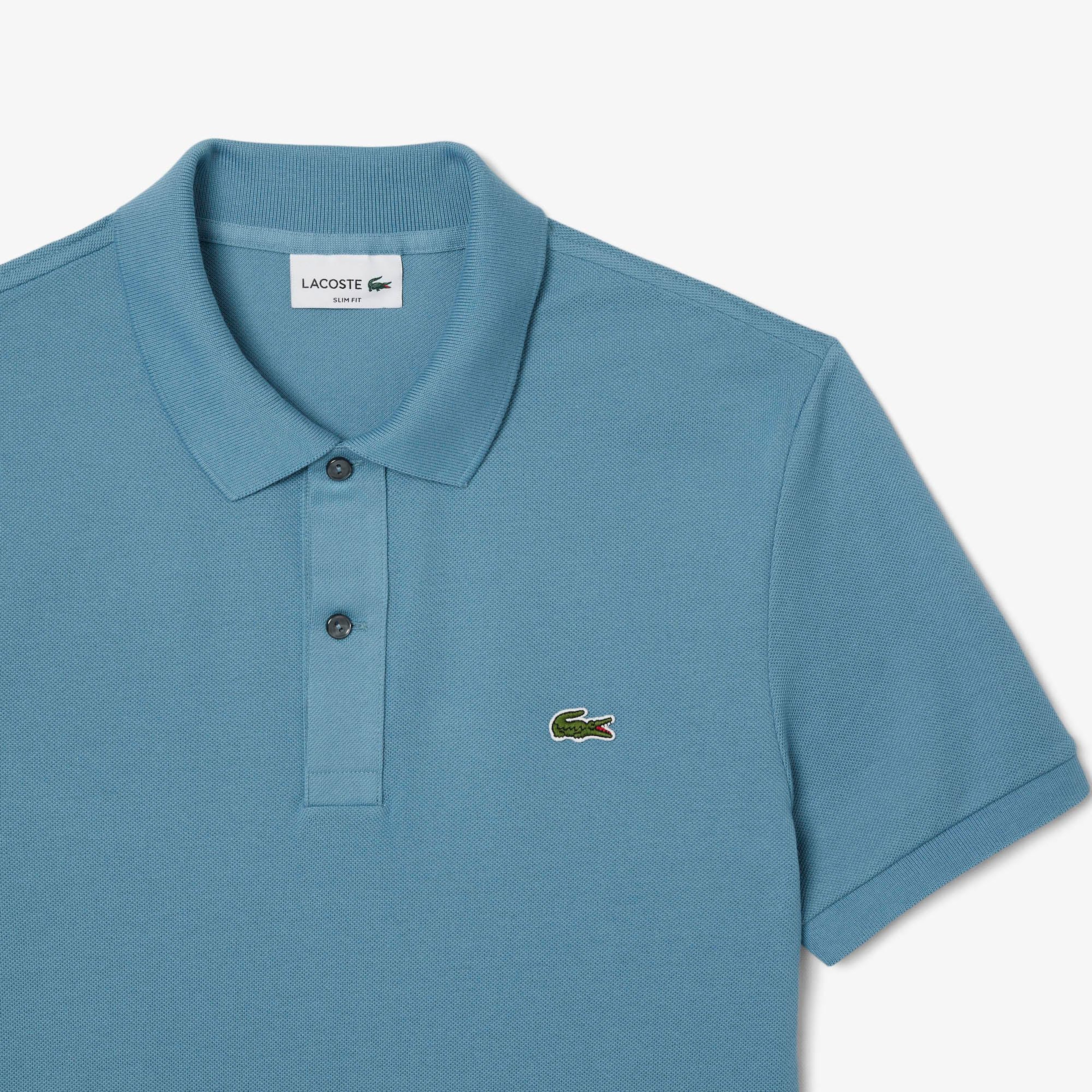 L.12.12 Erkek Slim Fit Mavi Polo