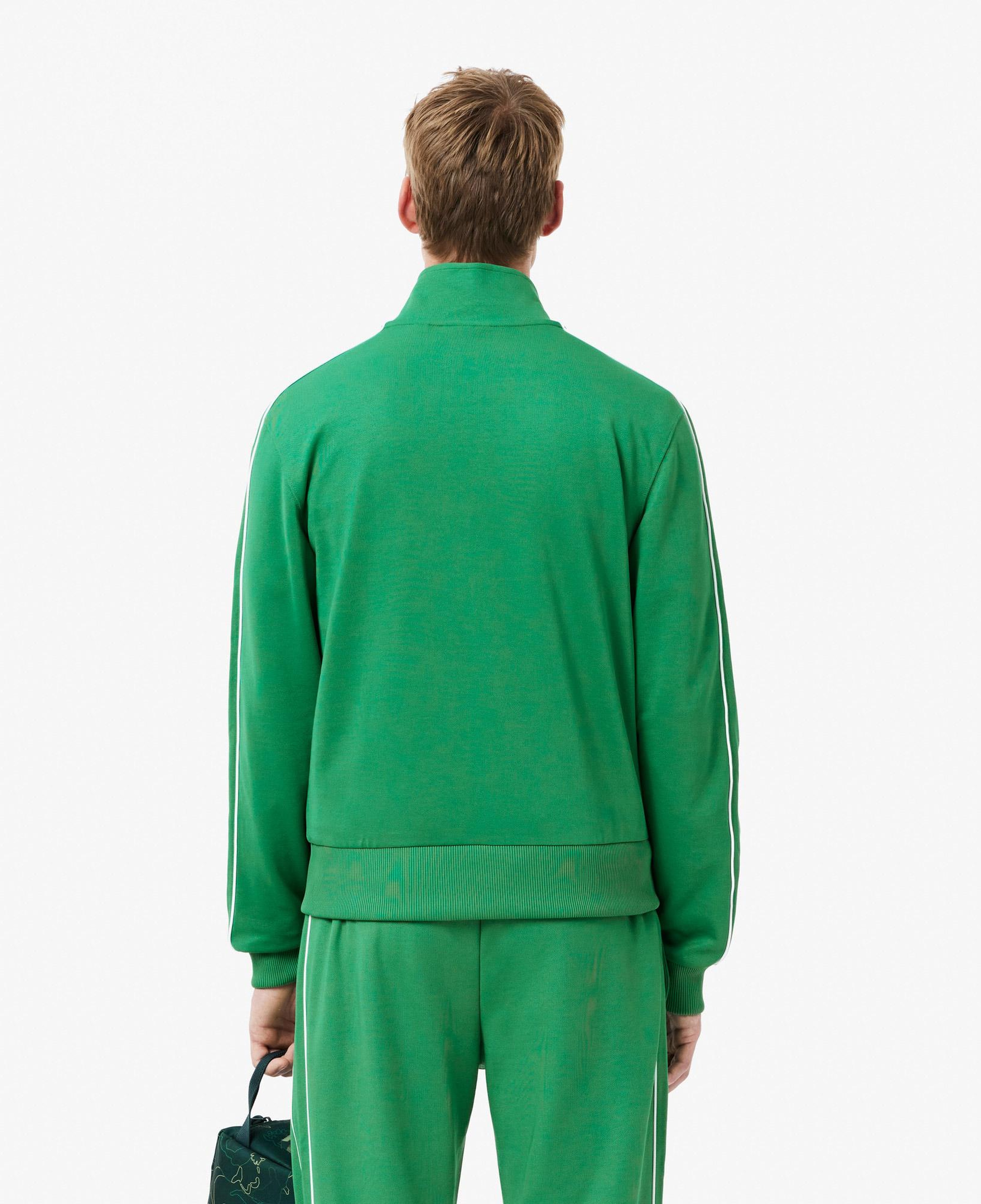 Erkek Regular Fit Fermuarlı Yeşil Sweatshirt