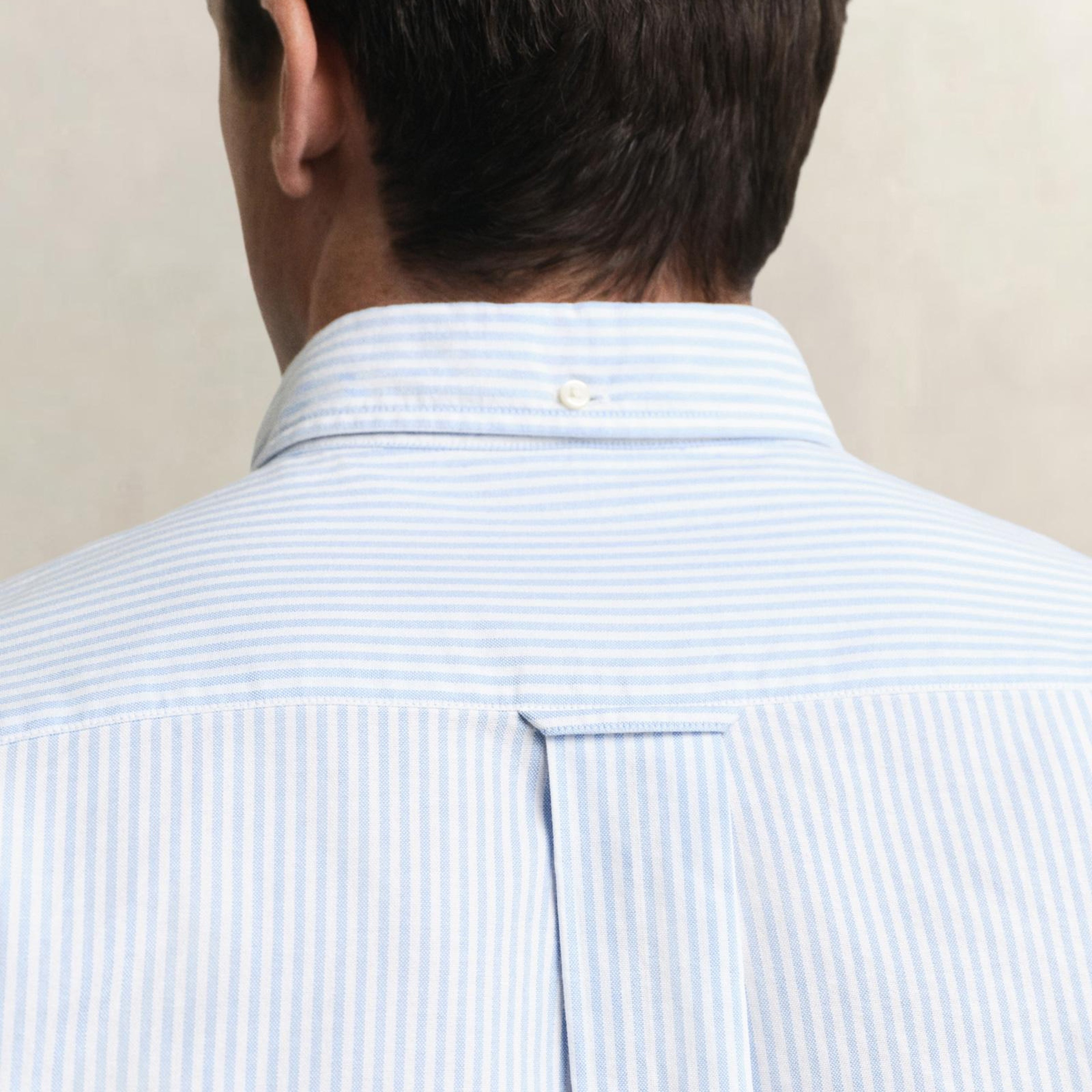 GANT Erkek Mavi Regular Fit Çizgili Logolu Gömlek