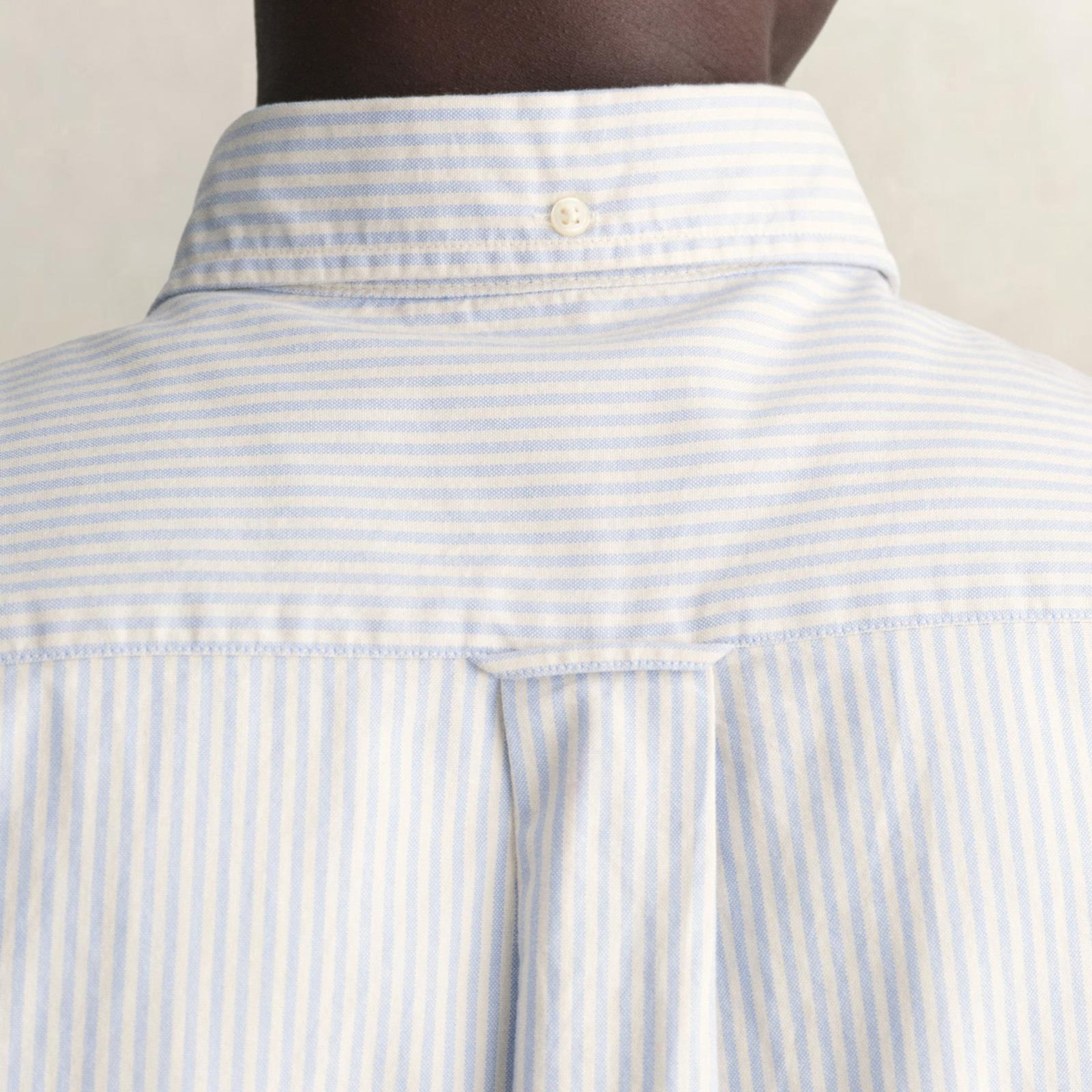 GANT Erkek Mavi Regular Fit Çizgili Logolu Gömlek