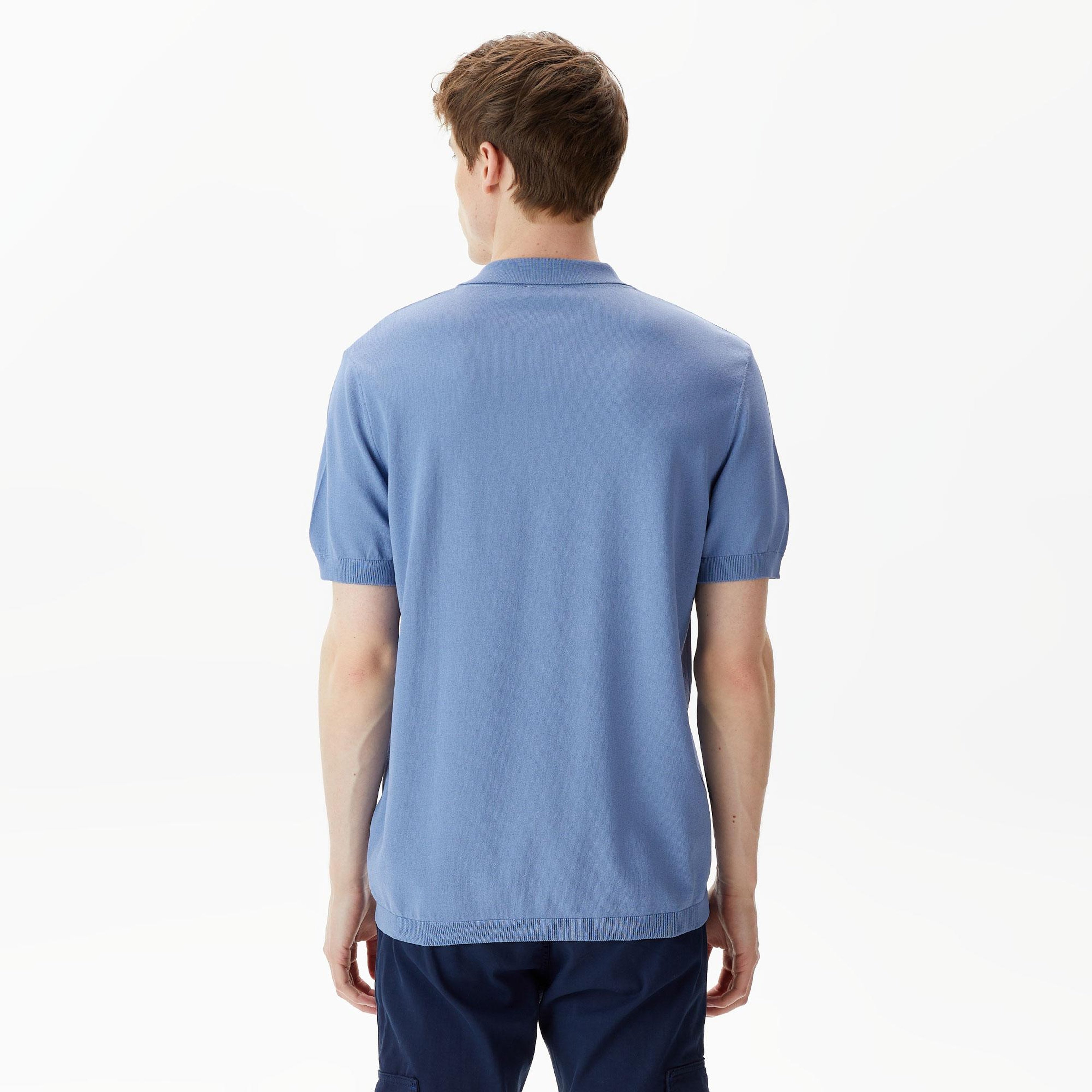 Nautica Erkek Mavi Classic Fit Kısa Kollu Triko Polo