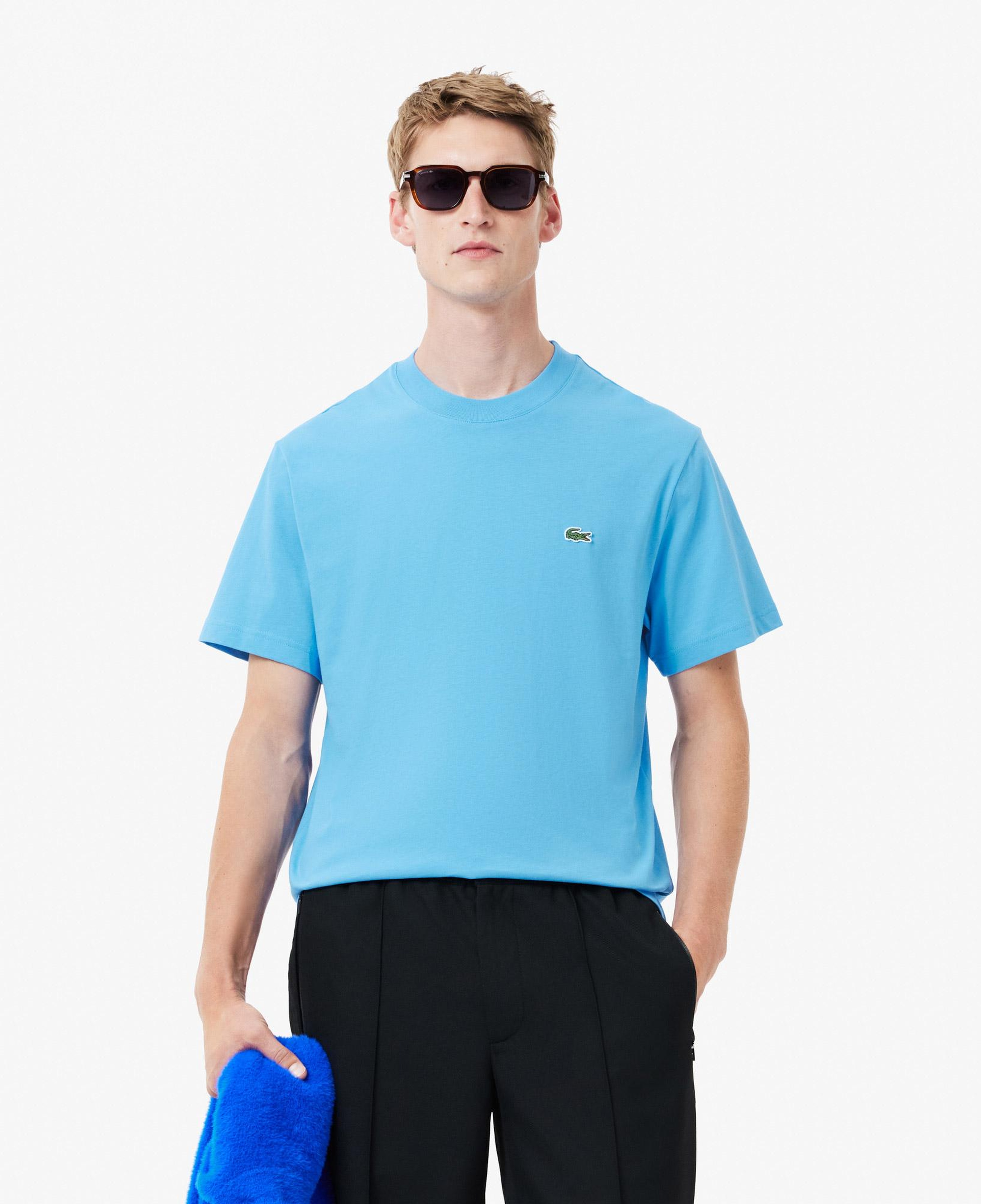 Erkek Classic Fit Bisiklet Yaka Mavi T-Shirt