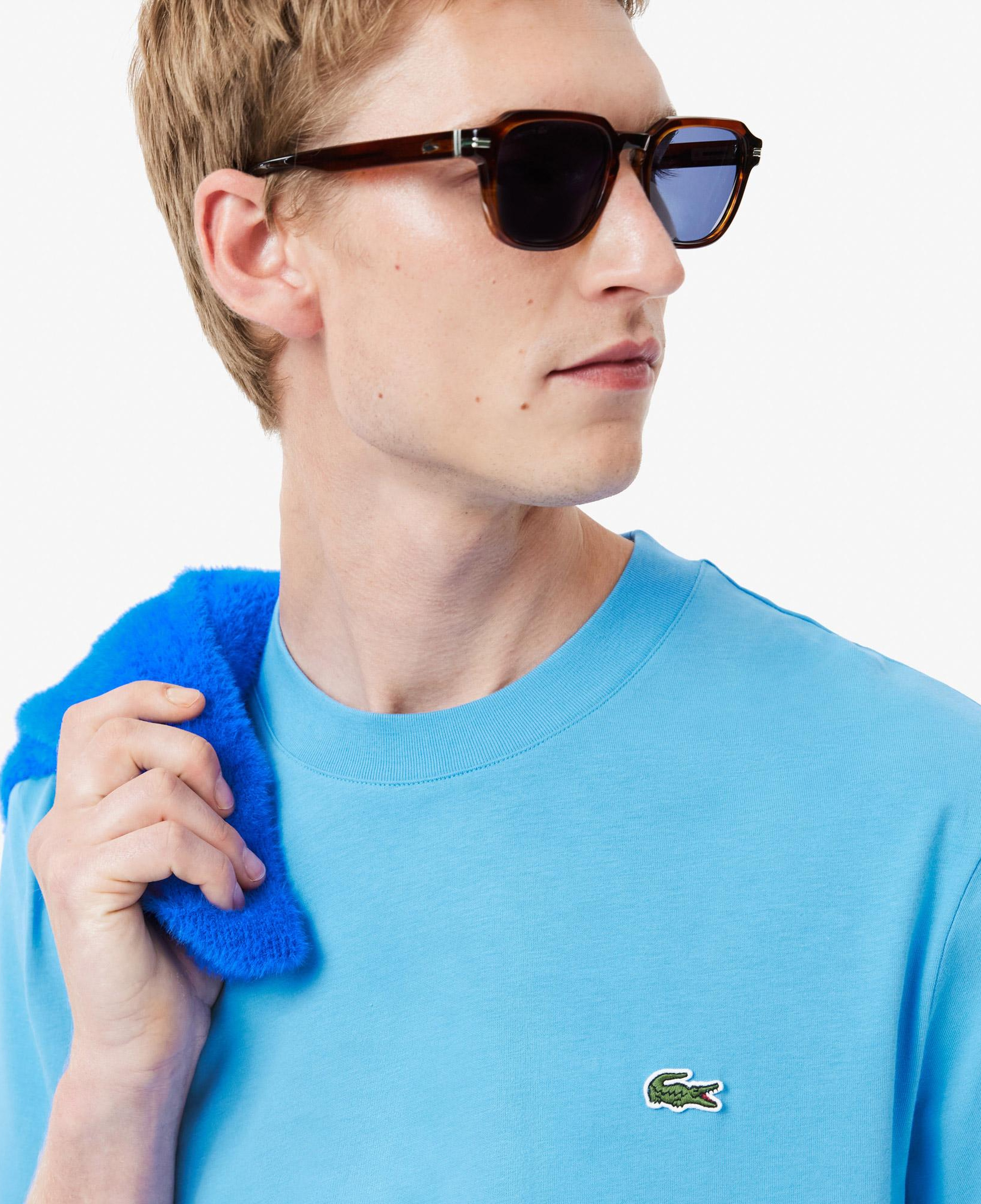 Erkek Classic Fit Bisiklet Yaka Mavi T-Shirt