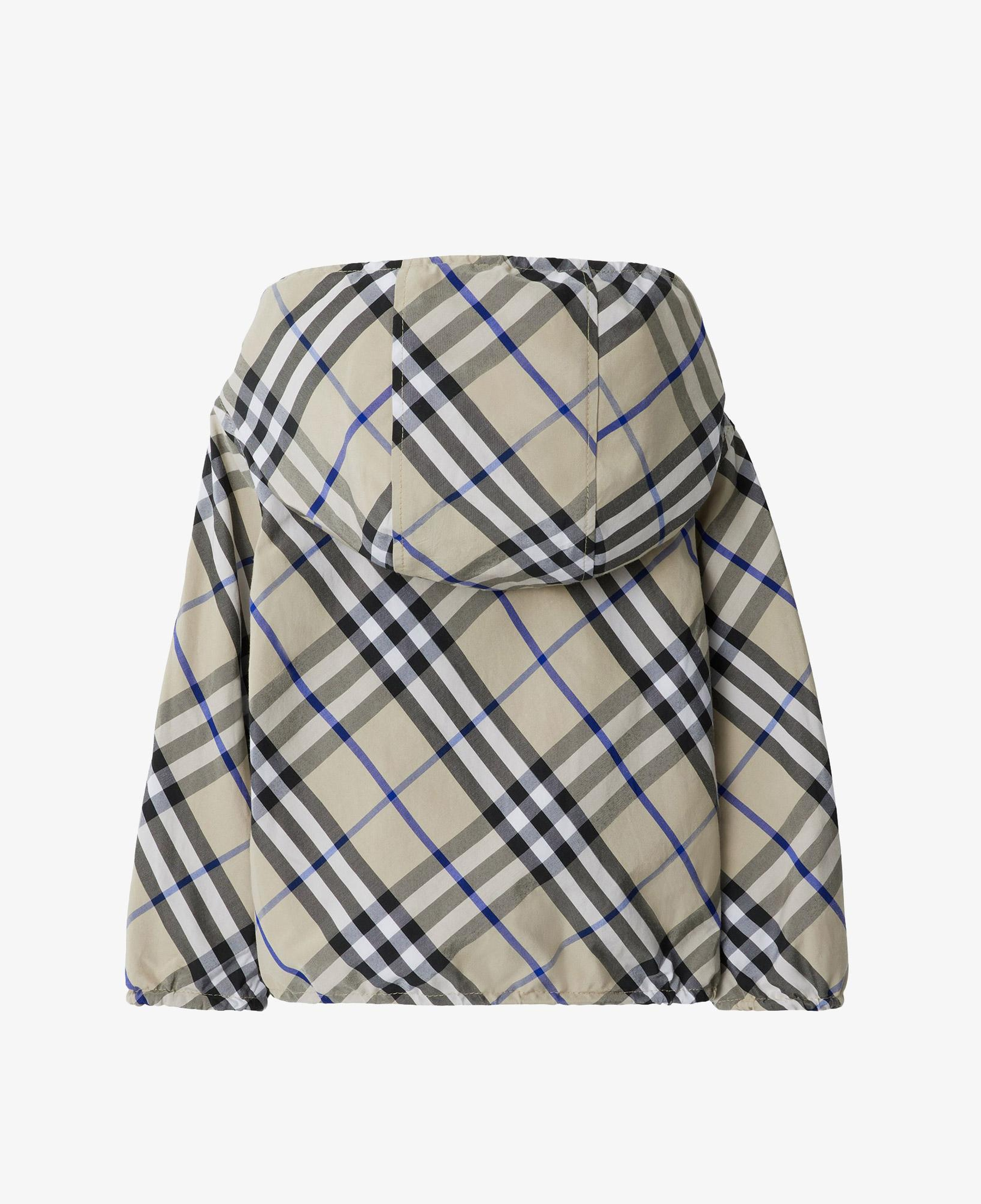 Burberry Reversible Check Pamuk Karışımlı Çocuk Krem Rengi Ceket