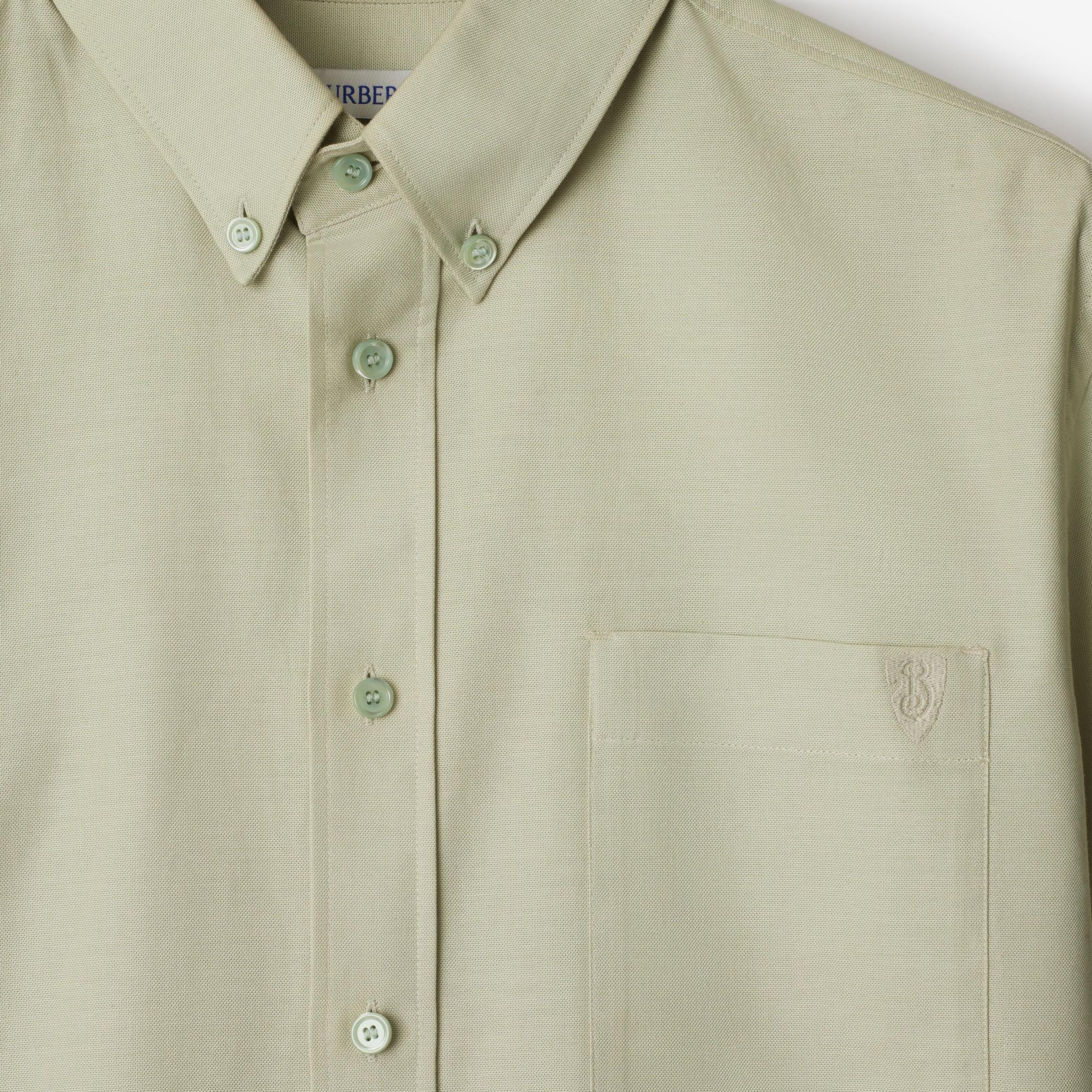 Burberry Relaxed Fit Cotton Oxford Erkek Yeşil Gömlek