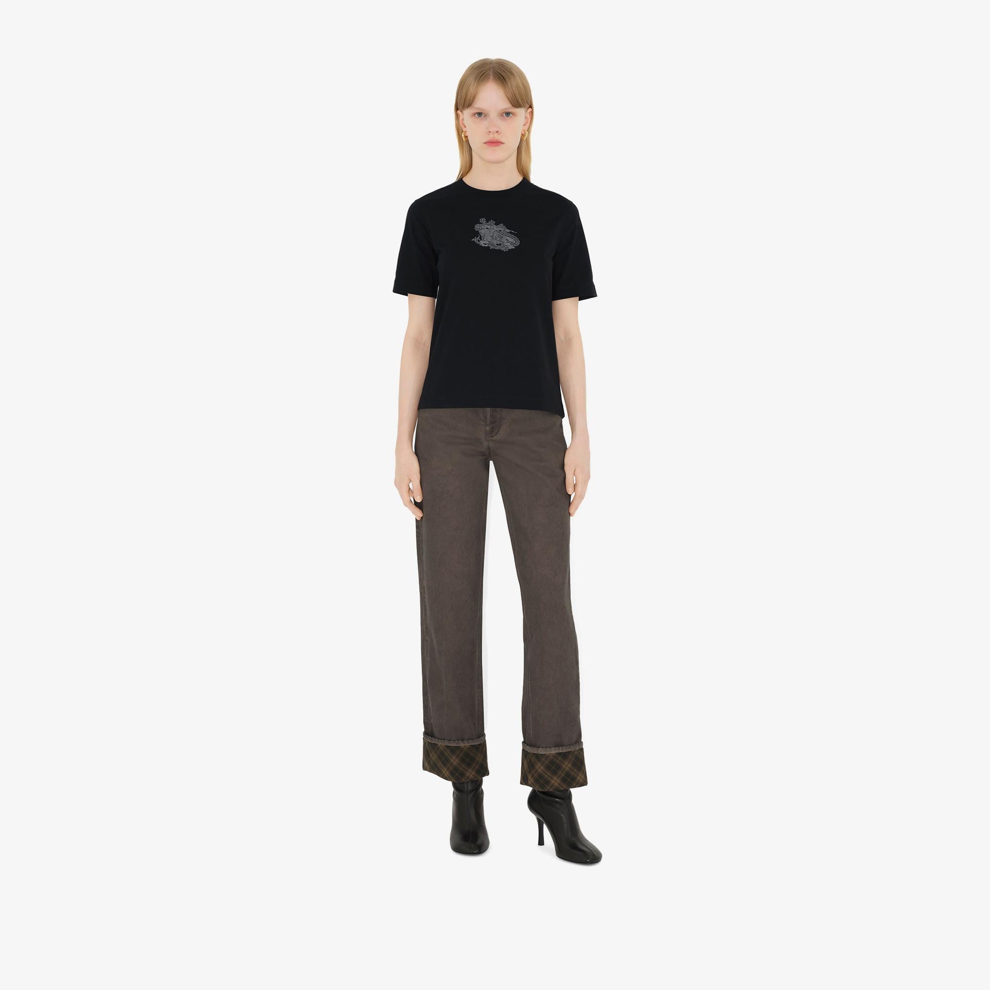 Burberry Kadın Siyah T-Shirt