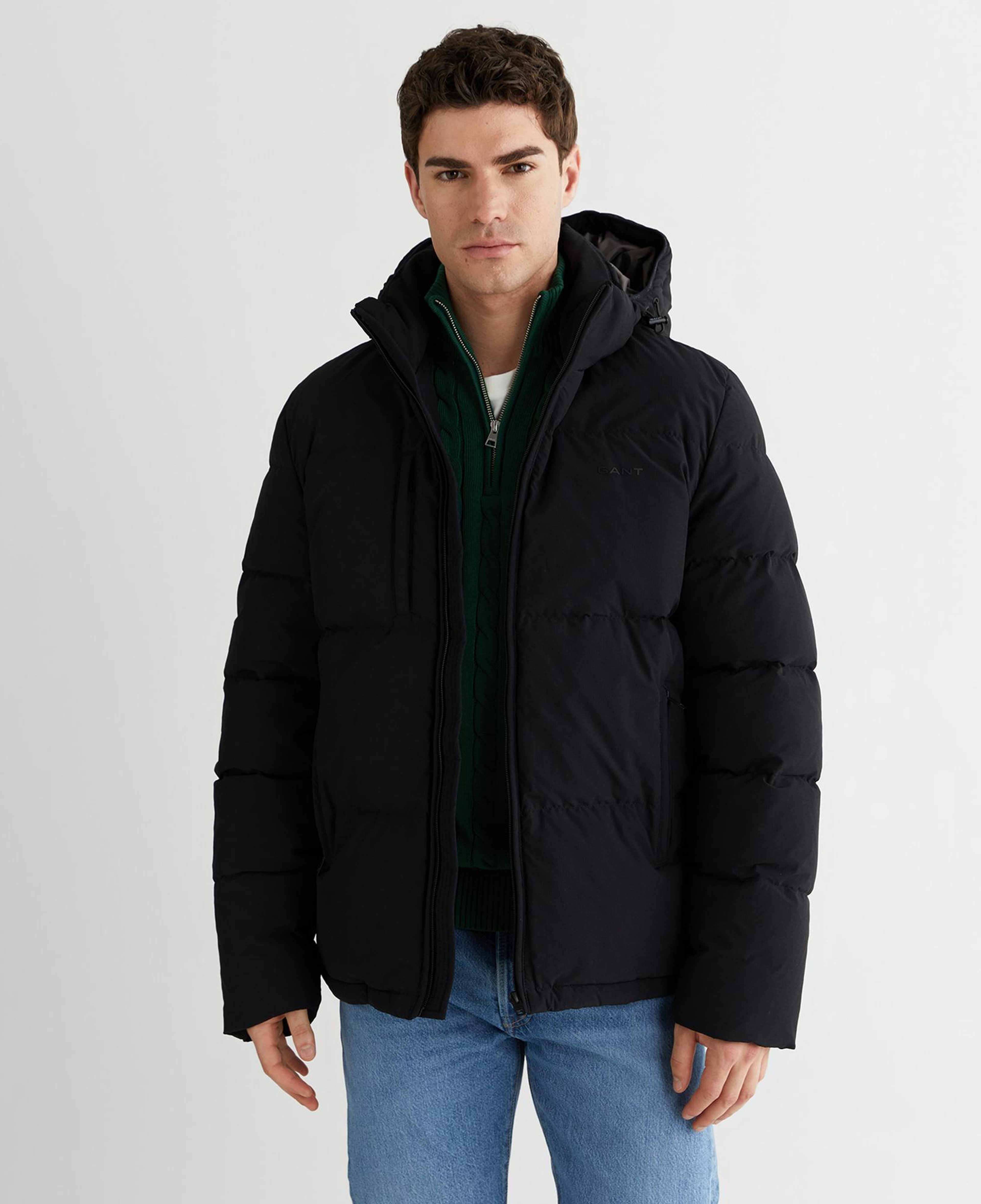 GANT Erkek Siyah Regular Fit Fermuarlı Mont