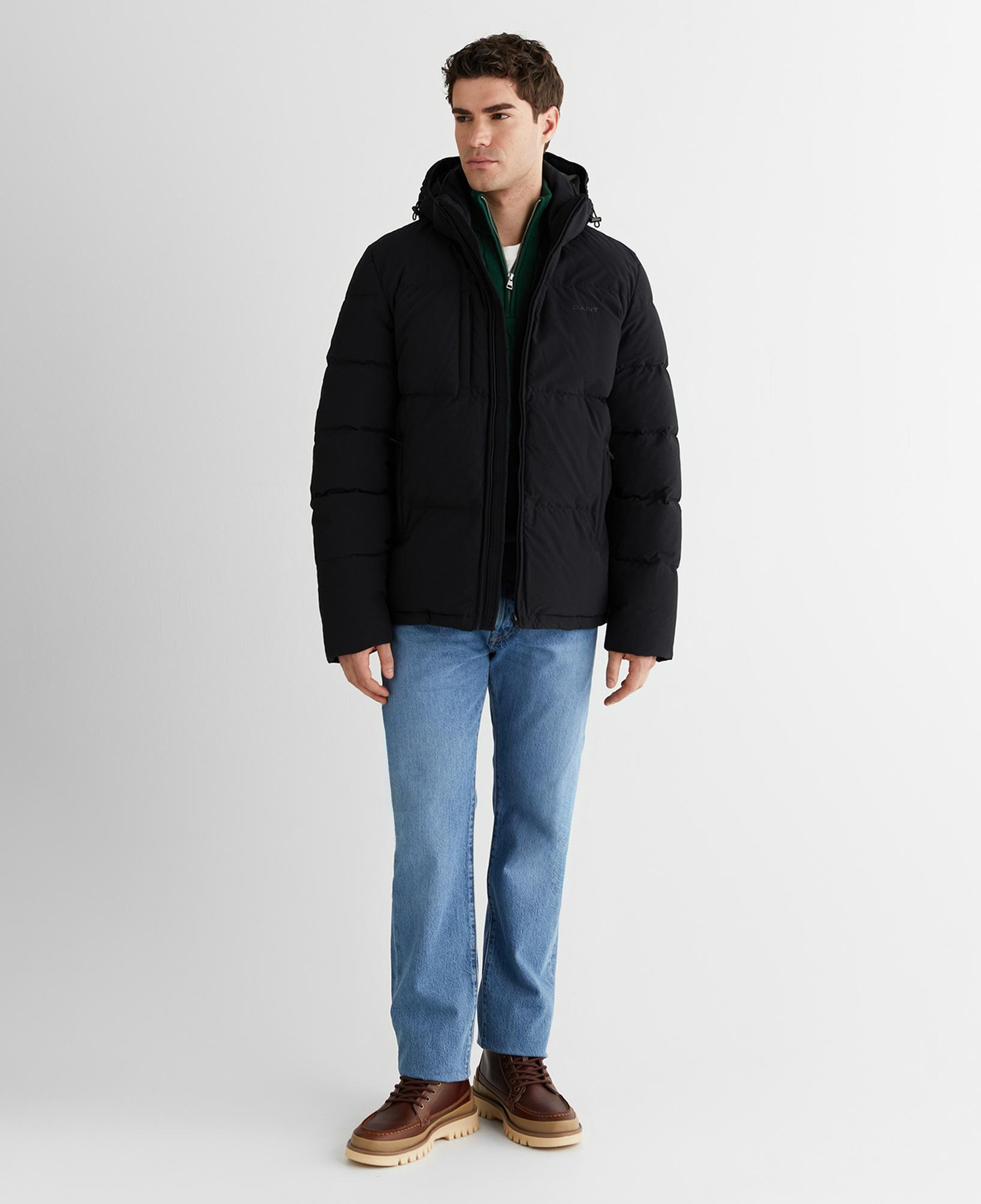 GANT Erkek Siyah Regular Fit Fermuarlı Mont