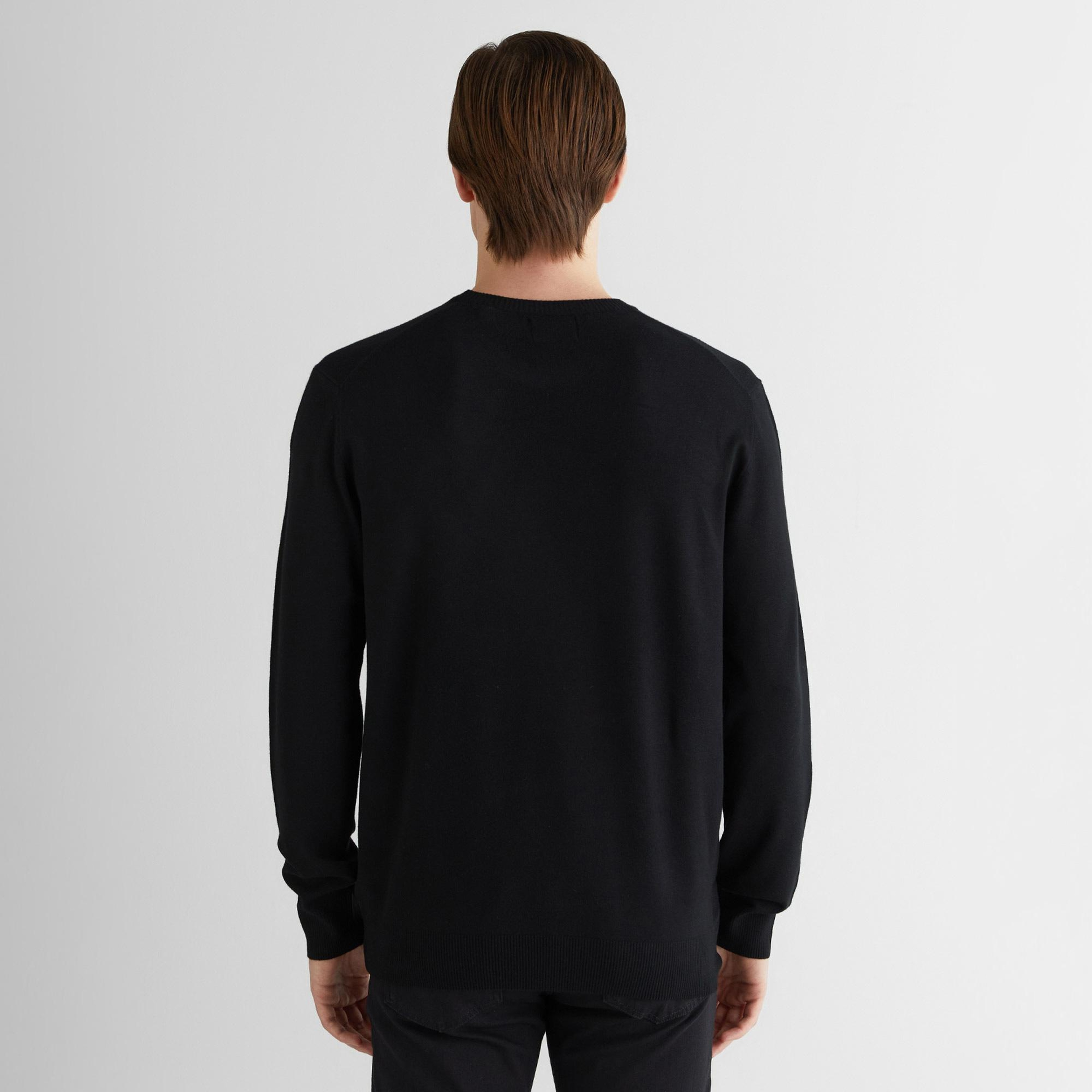 GANT Erkek Siyah Regular Fit Uzun Kollu Triko