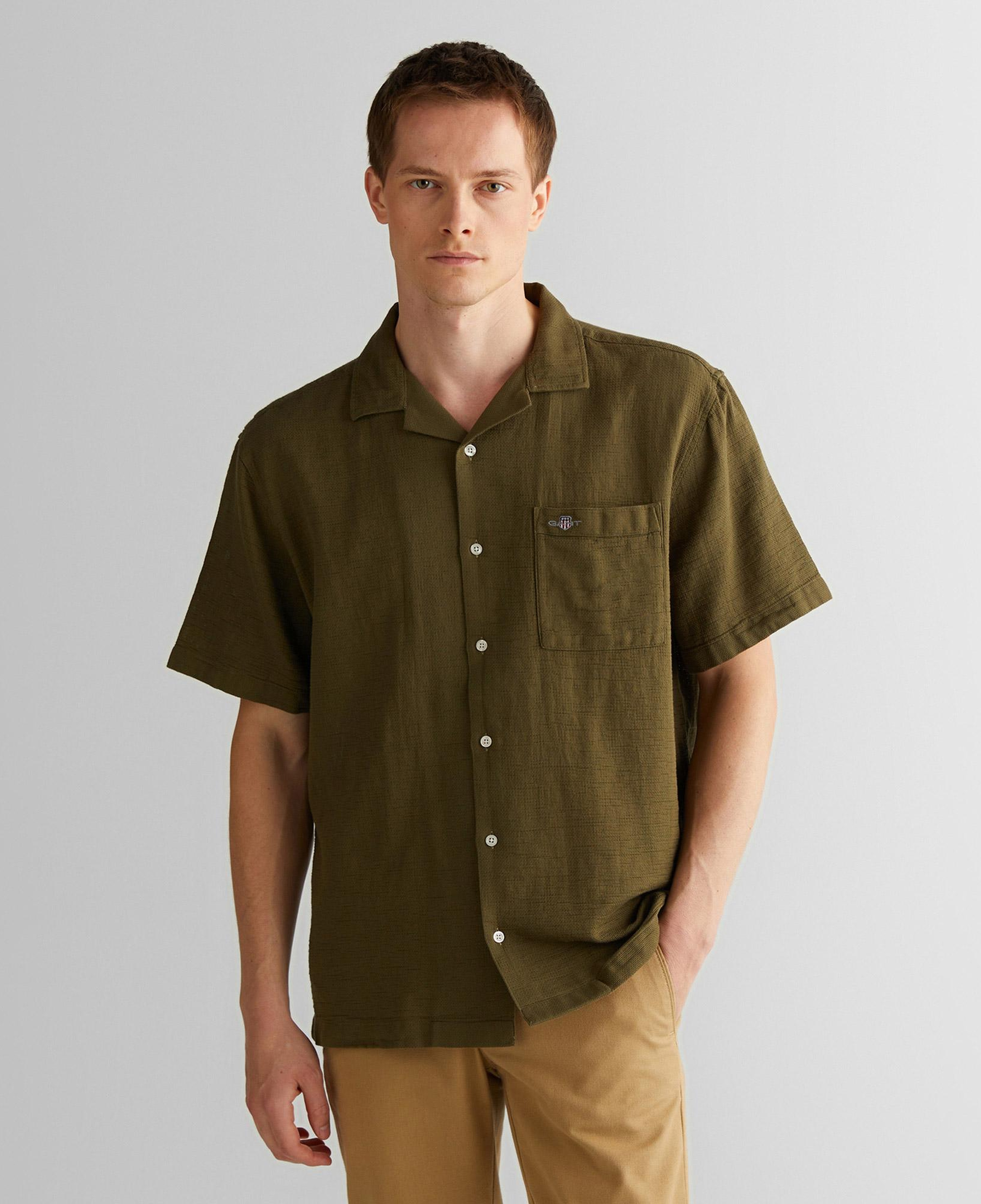 GANT Erkek Yeşil Regular Fit Gömlek Yaka Gömlek