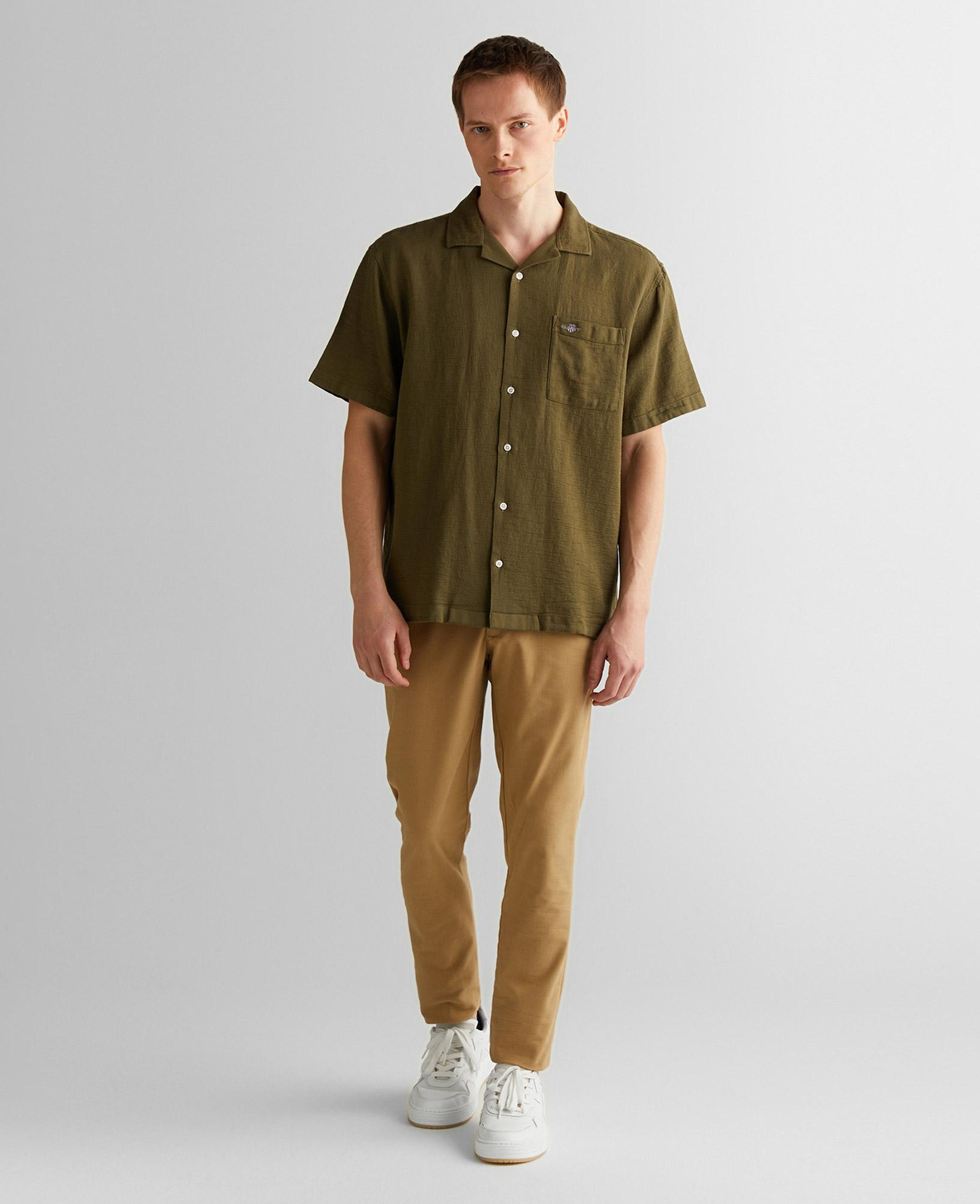 GANT Erkek Yeşil Regular Fit Gömlek Yaka Gömlek