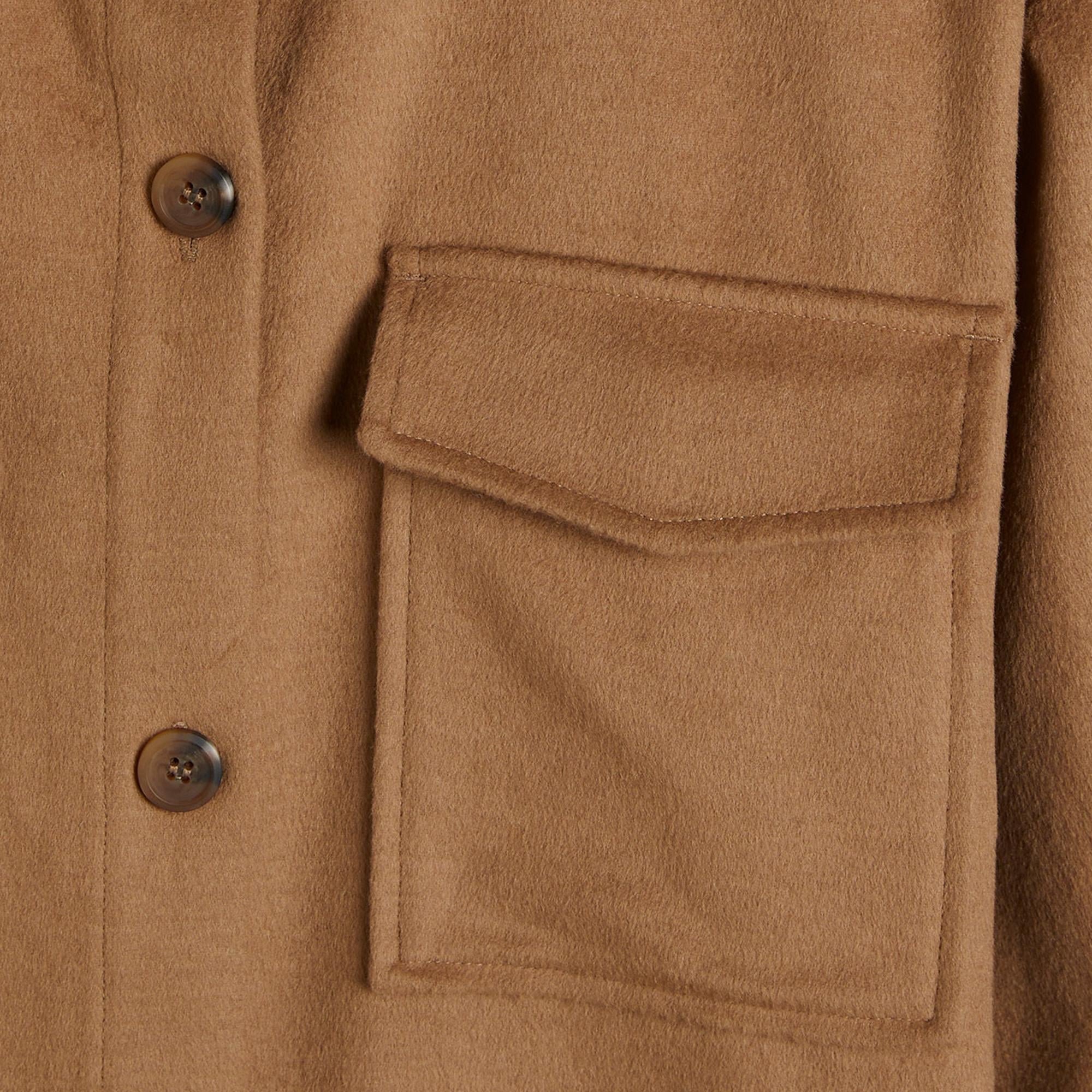 GANT Kadın Kahverengi Relaxed Fit Klasik Yaka Yün Karışımlı Gömlek